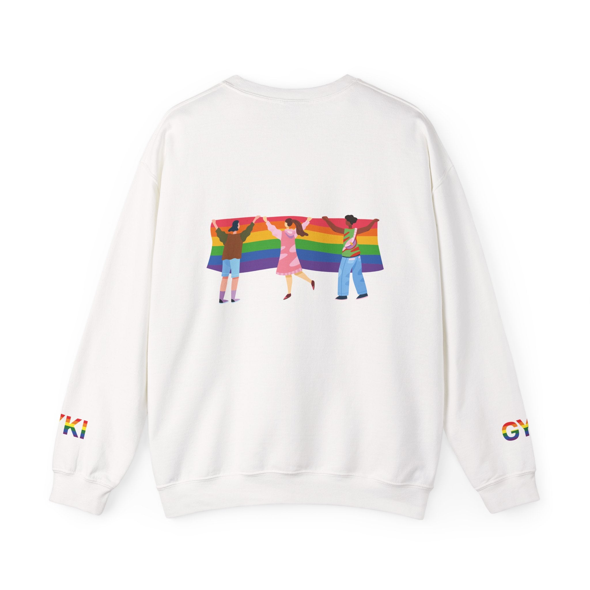 Pride Celebration Crewneck Sweatshirt, Unisex LGBT Sweatshirt, Rainbow Sweatshirt, LGBTQ+ Gift, Pride Apparel, Casual Chic Sweater