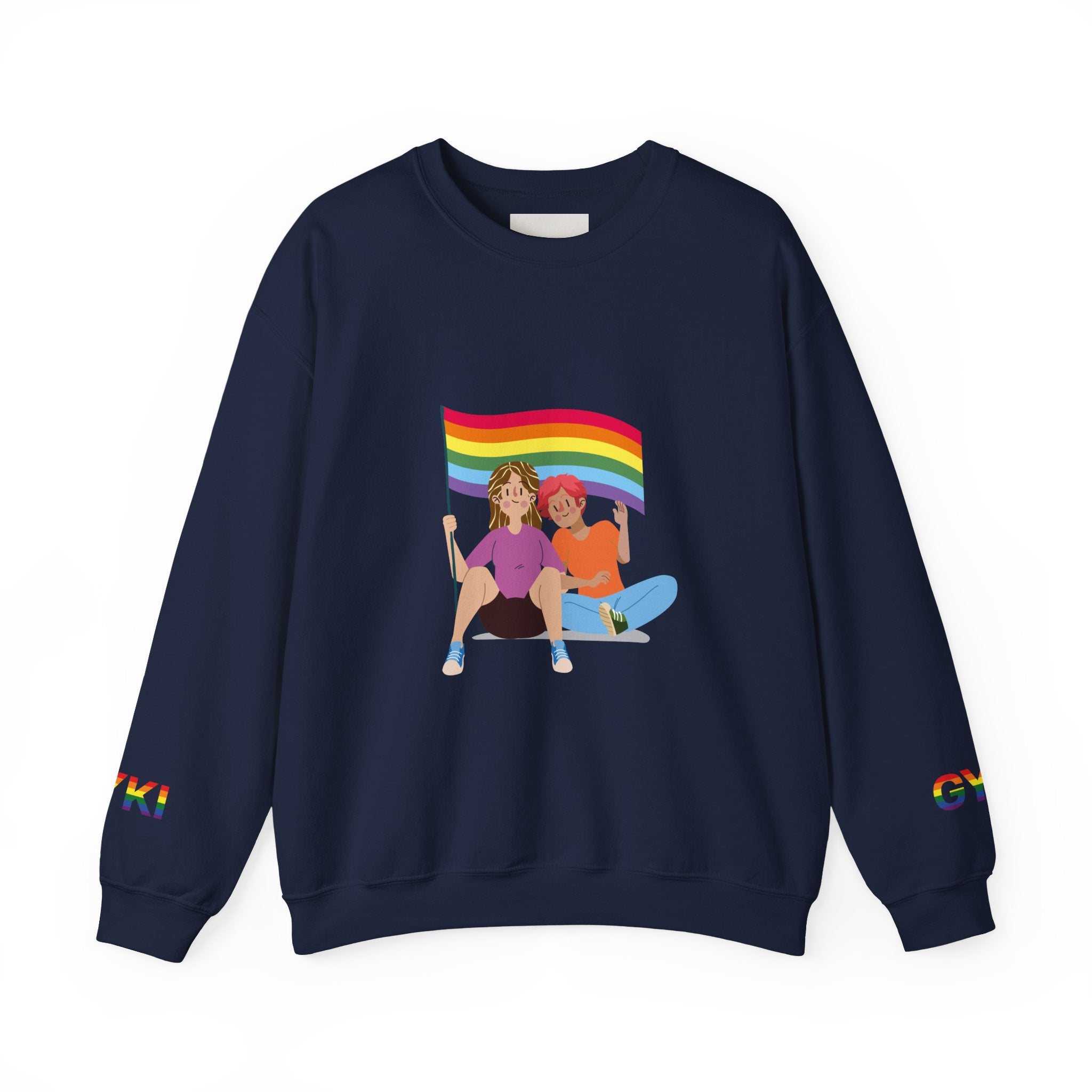 Pride Celebration Crewneck Sweatshirt, LGBTQ Pride Sweatshirt, Colorful Equality Top, Rainbow Sweatshirt, Festival Apparel