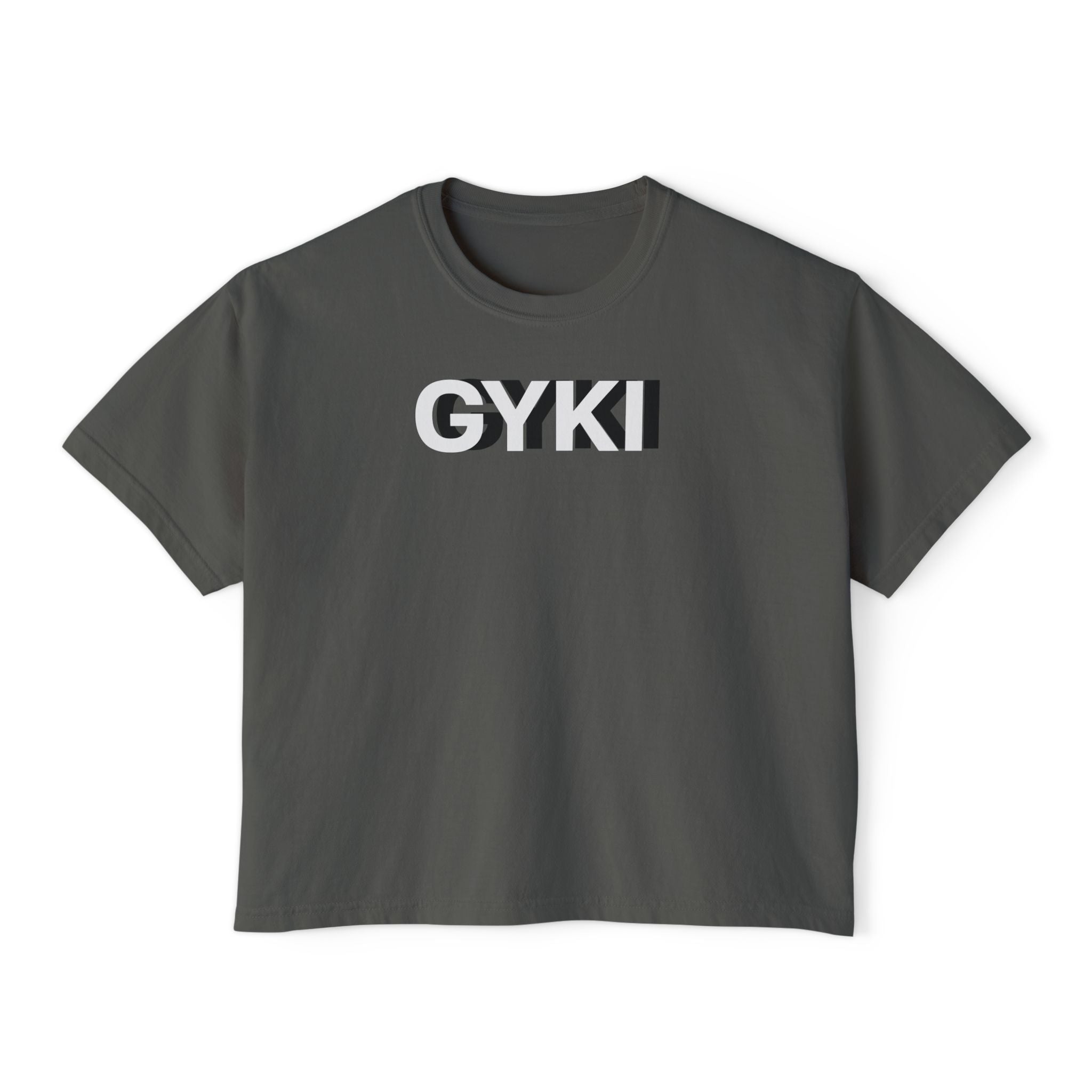 Stylish Women's Boxy Tee with GYKI Design - Trendy Fashion Statement, Casual Wear, Unique Gift