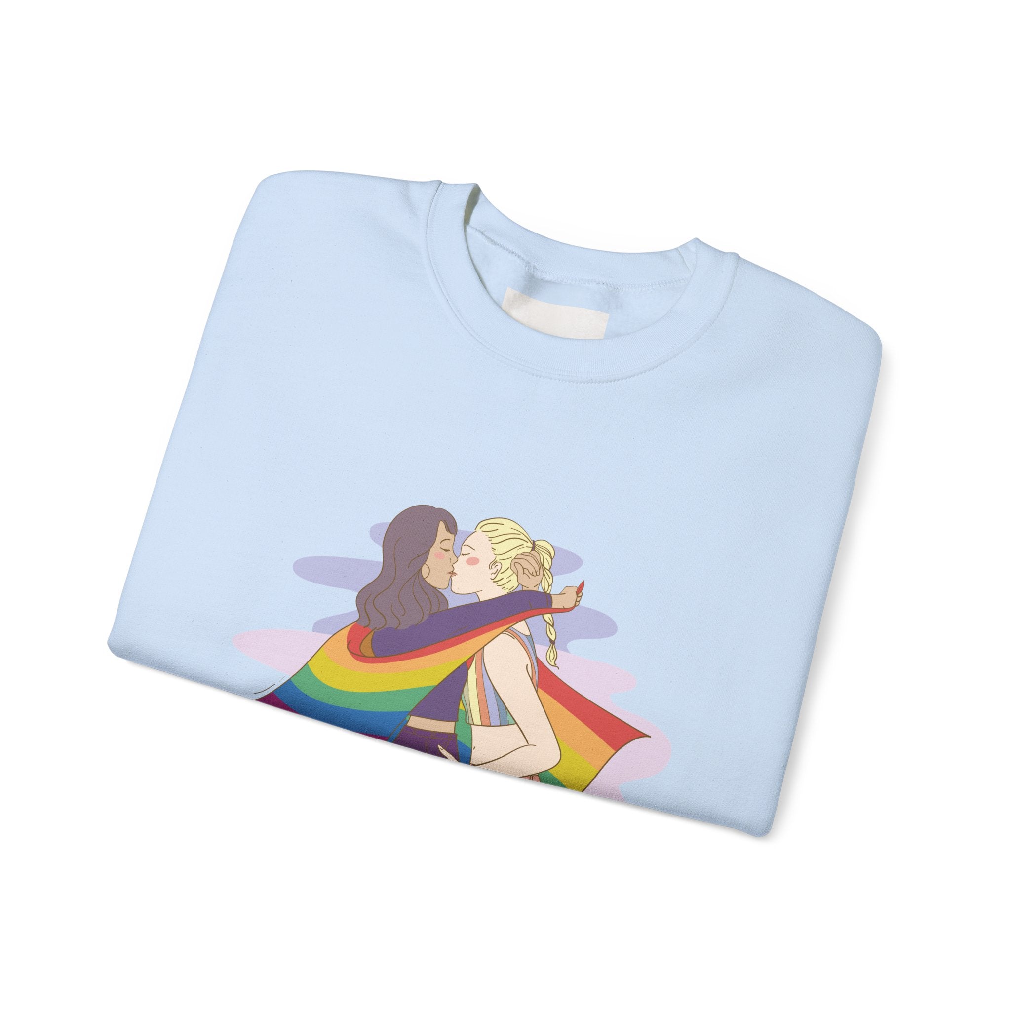 Pride Love Crewneck Sweatshirt | Unisex LGBTQ+ Pullover, LGBTQ Pride Apparel, Rainbow Sweatshirt, Couple Sweatshirt, Everyday Comfort