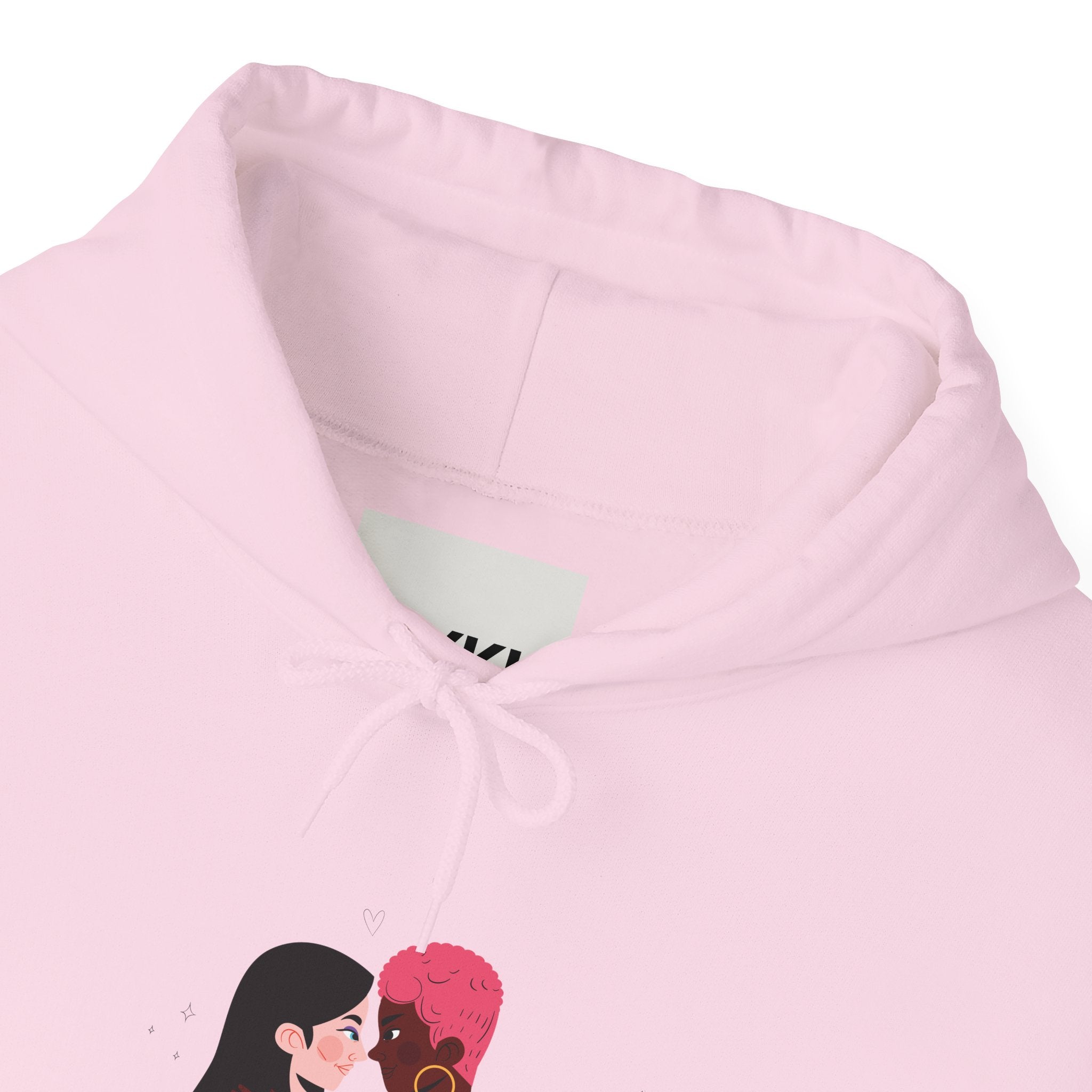 Pride Love Unisex Hoodie - Rainbow Couple Sweatshirt, LGBTQ+ Apparel, Cozy Gift for Pride Month, Inclusive Fashion, Comfortable Sweatshirt