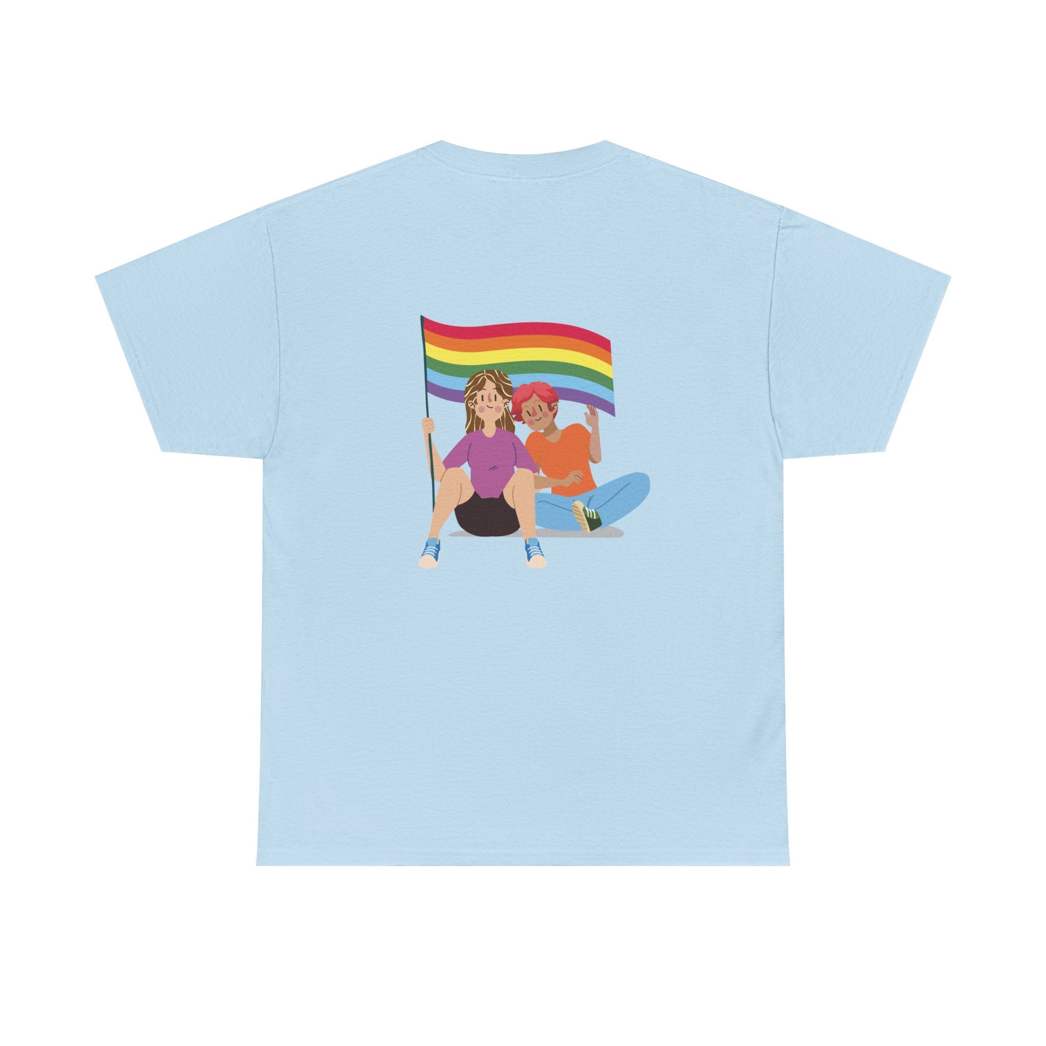 Pride Celebration Unisex Tee, LGBTQ+ T-Shirt, Rainbow Graphic Tee, Gift for Pride Month, Comfortable Cotton Top