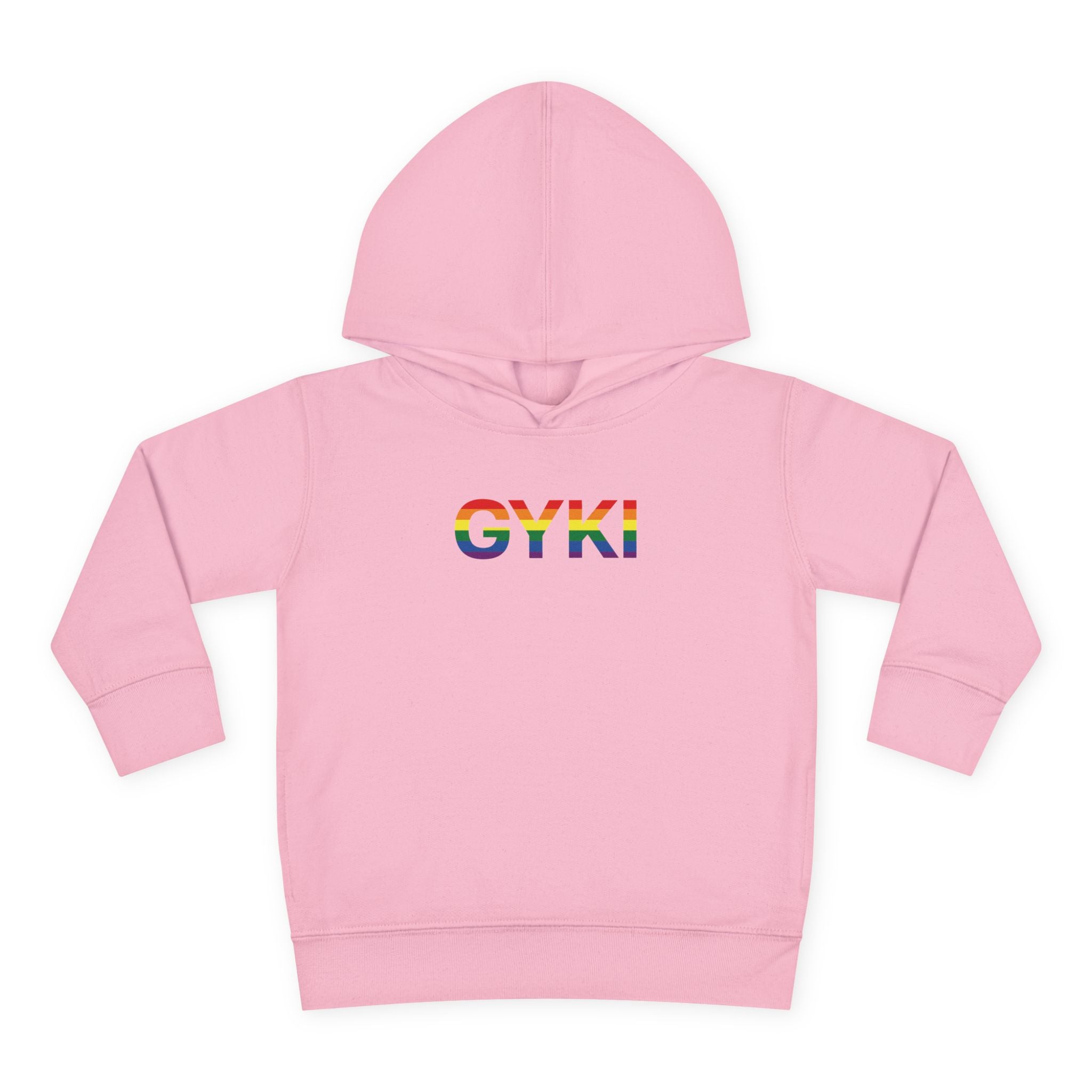 Rainbow Pride Toddler Fleece Hoodie - Cute Cozy Apparel for Kids, LGBTQ+ Support, Gift for Birthdays, Celebrations, and Playdates