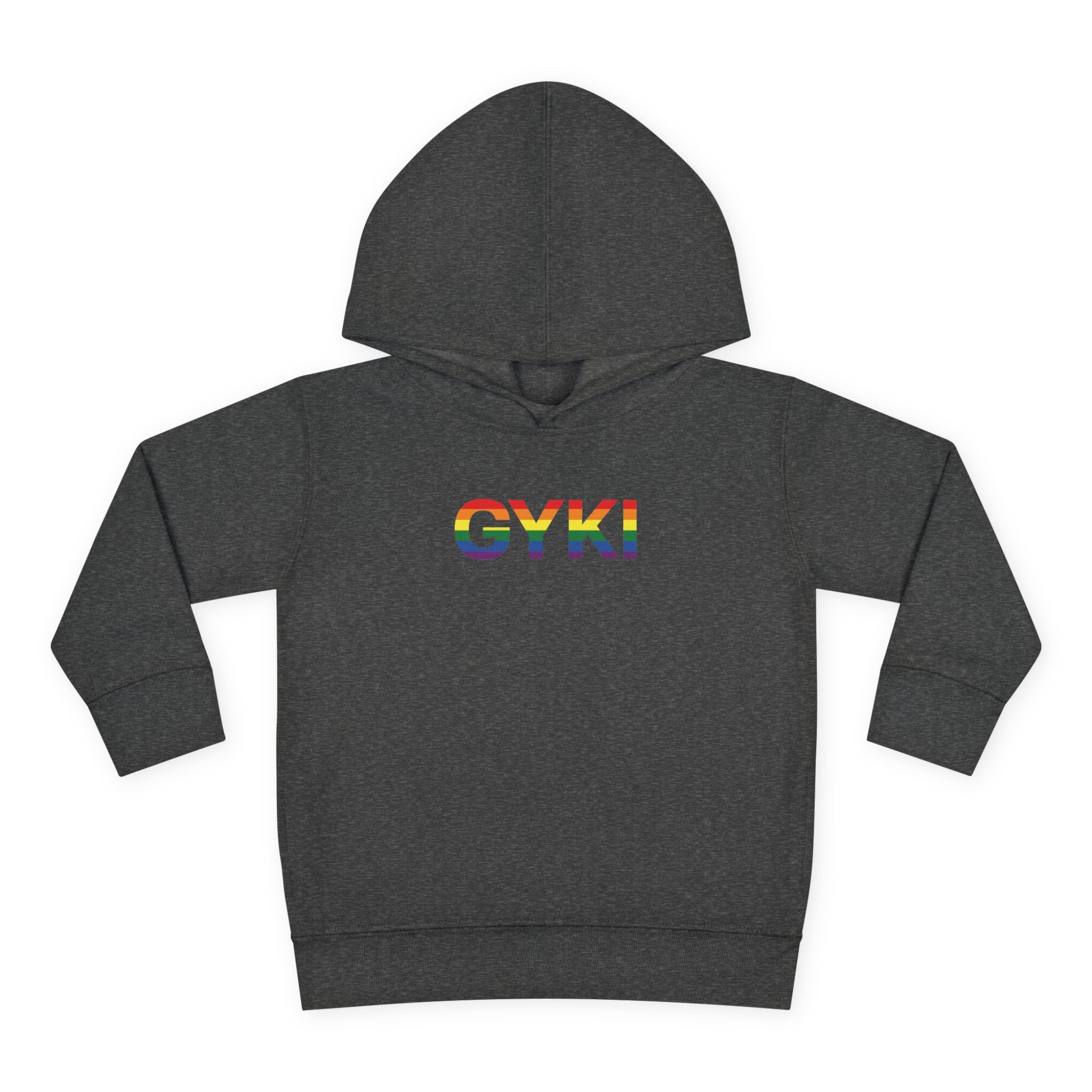 Rainbow Pride Toddler Fleece Hoodie - Cute Cozy Apparel for Kids, LGBTQ+ Support, Gift for Birthdays, Celebrations, and Playdates