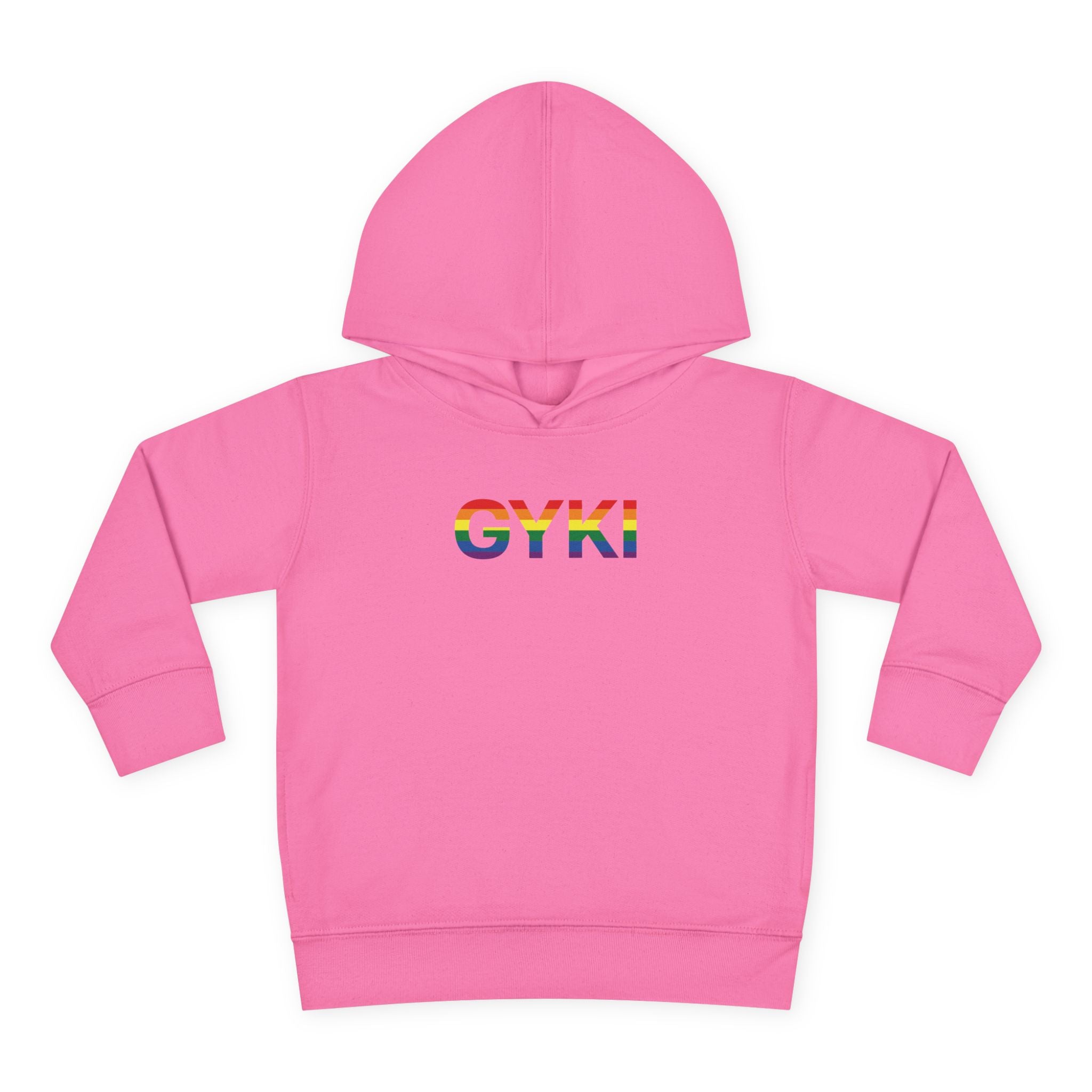 Rainbow Pride Toddler Fleece Hoodie - Cute Cozy Apparel for Kids, LGBTQ+ Support, Gift for Birthdays, Celebrations, and Playdates