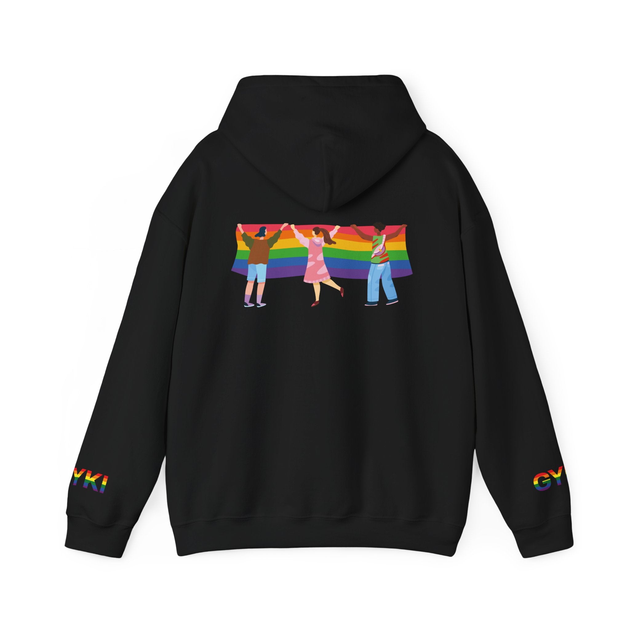 Pride Celebration Unisex Hoodie, Rainbow Sweatshirt, LGBTQ+ Apparel, Comfortable Streetwear, Gifts for LGBTQ+ Pride Events