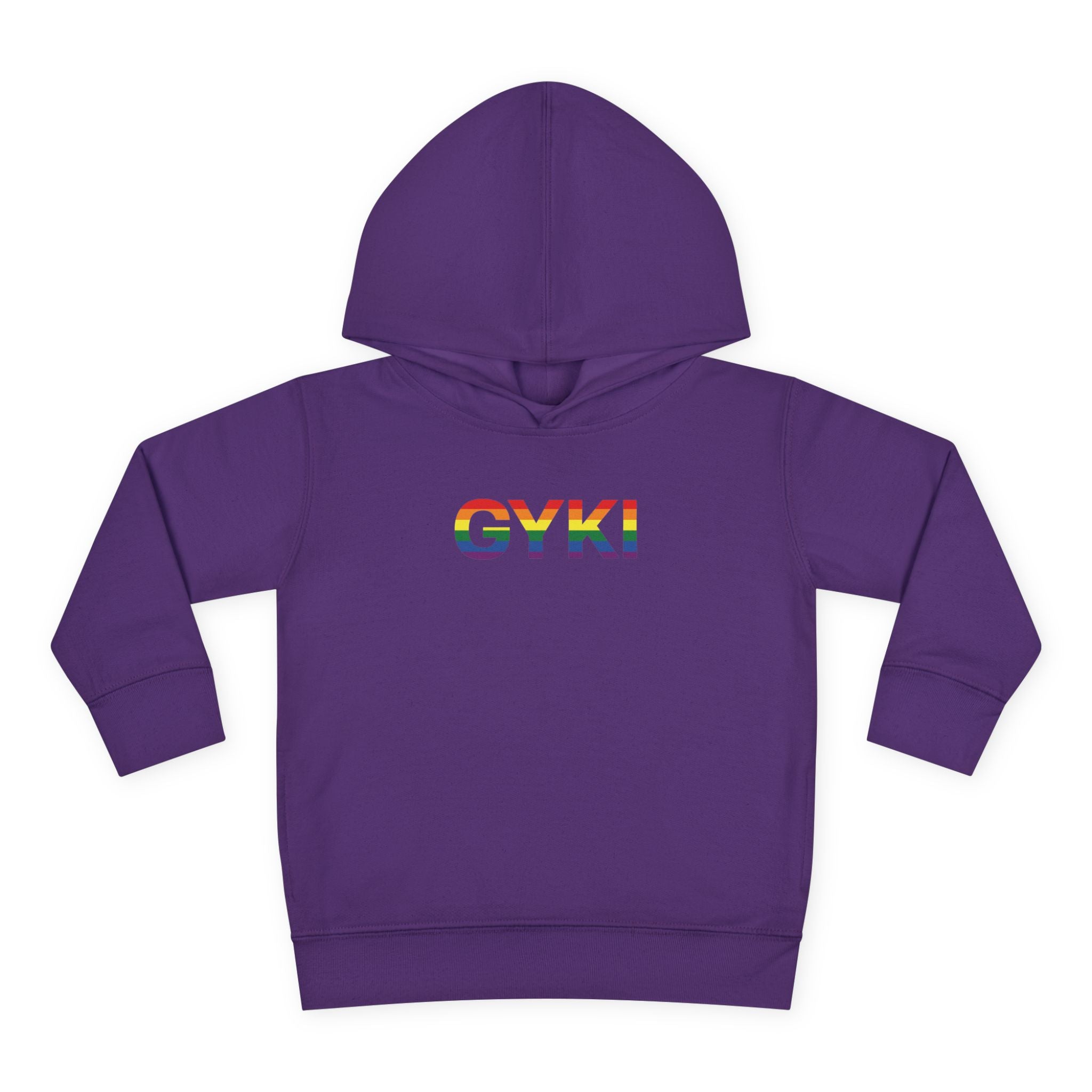 Rainbow Pride Toddler Fleece Hoodie - Cute Cozy Apparel for Kids, LGBTQ+ Support, Gift for Birthdays, Celebrations, and Playdates