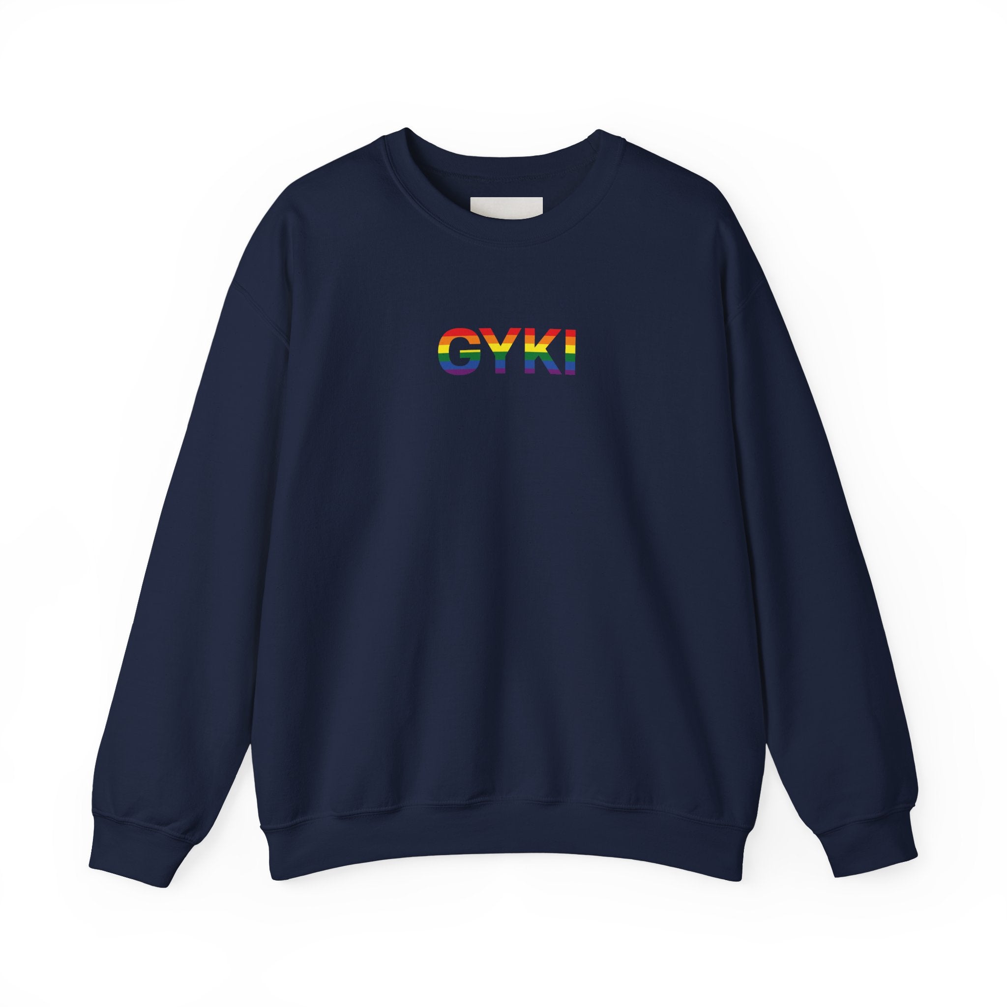Rainbow Typography Crewneck Sweatshirt | Unisex Gift for Pride, Cozy Casual Wear, Fall Wardrobe Essential