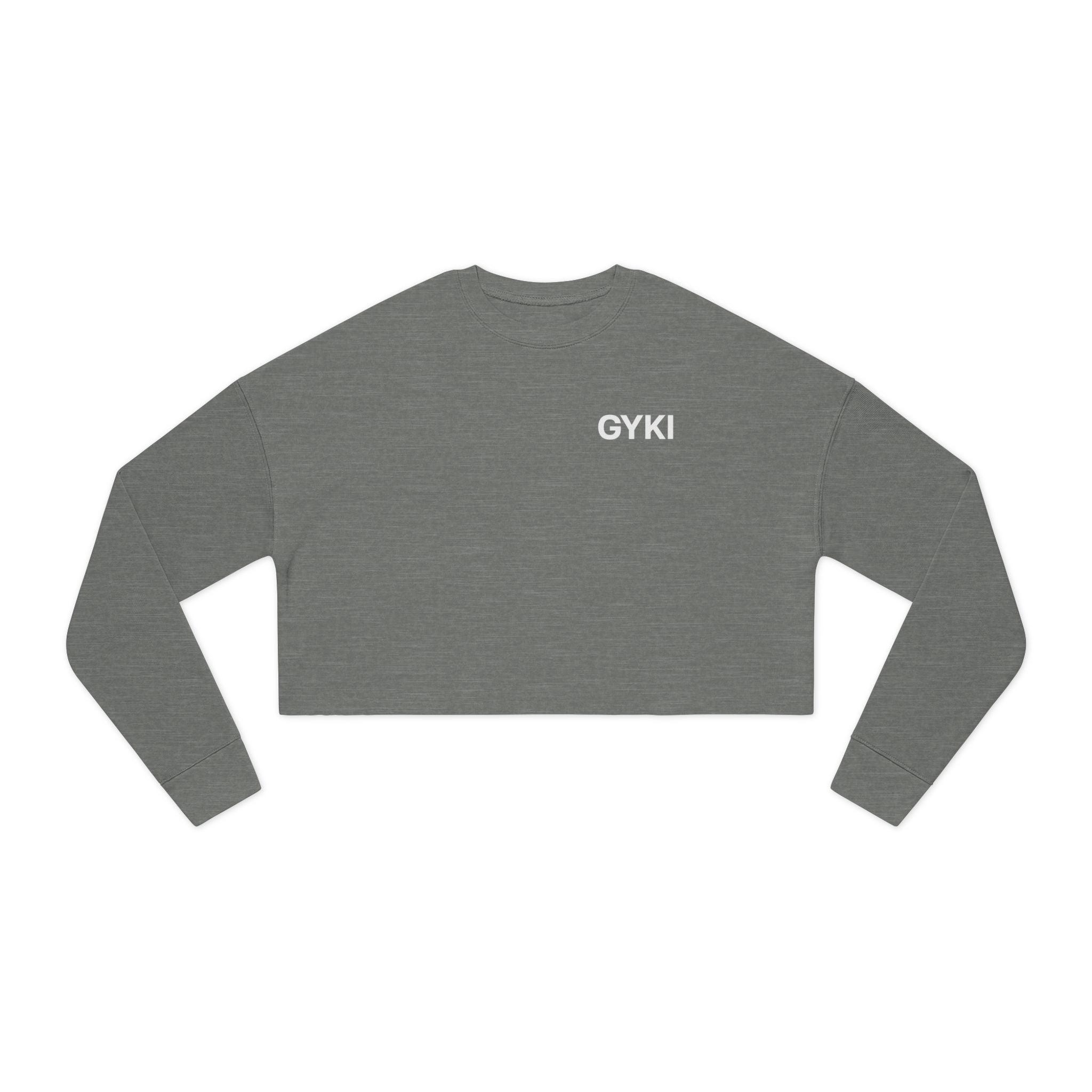 Cropped Sweatshirt with 'GYKI' - Trendy Women's Fashion, Casual Wear, Gift for Her, Spring Style, Relaxed Fit