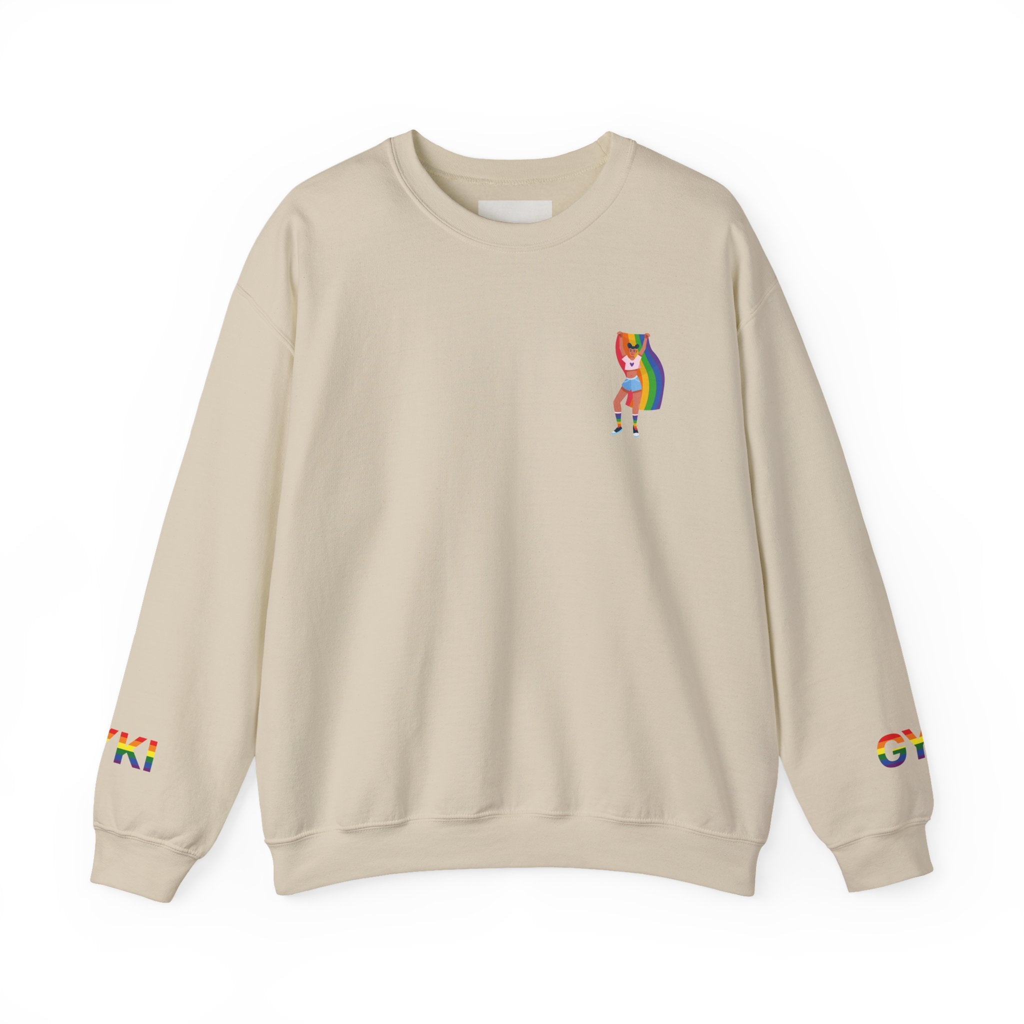 Colorful Rainbow Cat Unisex Crewneck Sweatshirt, Cozy Gift for Cat Lovers, Pride Apparel, Unique Fashion, Everyday Wear
