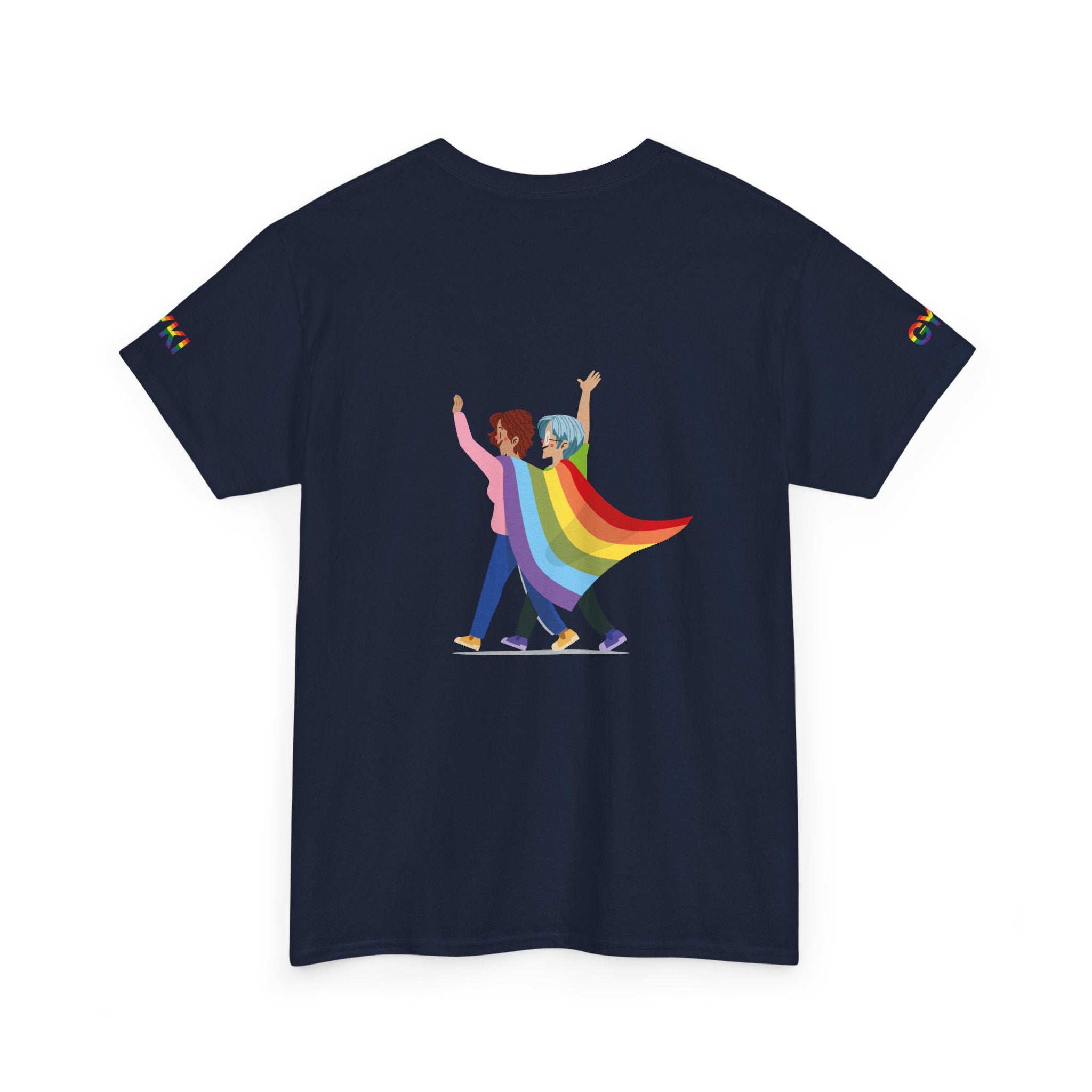 Pride Celebration Tee, Unisex Heavy Cotton Tee, LGBTQ+ Shirt, Rainbow Apparel, Gift for Pride Month, Soft Casual Wear
