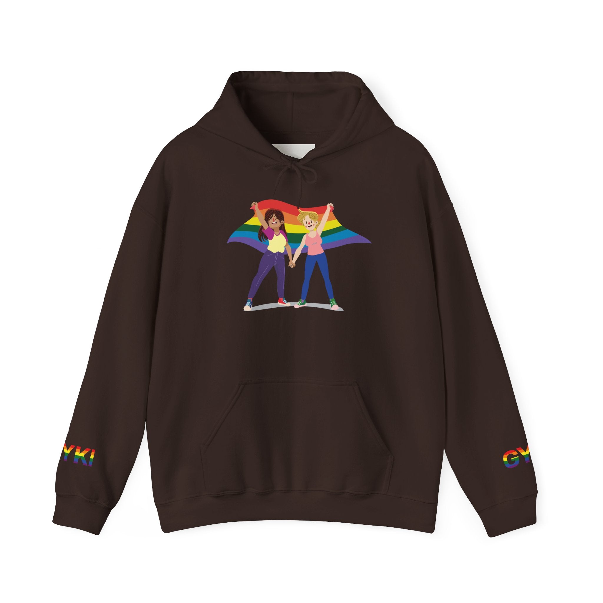 Pride Hooded Sweatshirt, LGBTQ+ Pullover, Unisex Casual Wear, Fun Gift for Pride Month, Inclusive Clothing, Rainbow Apparel