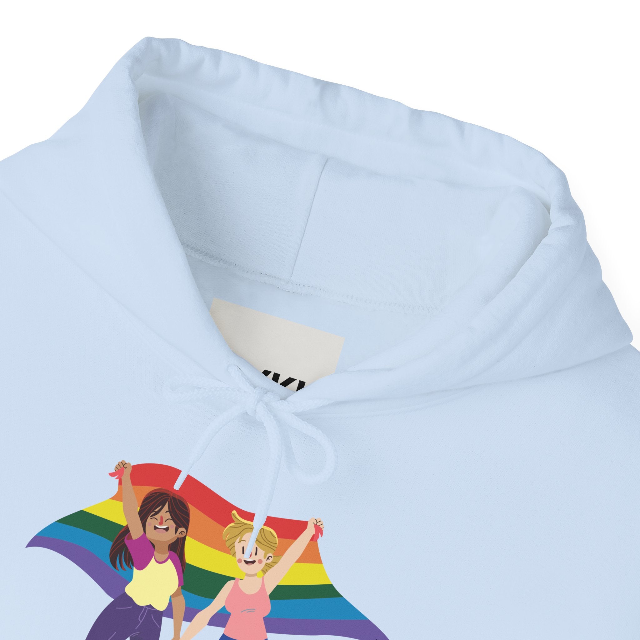 Pride Hooded Sweatshirt, LGBTQ+ Pullover, Unisex Casual Wear, Fun Gift for Pride Month, Inclusive Clothing, Rainbow Apparel