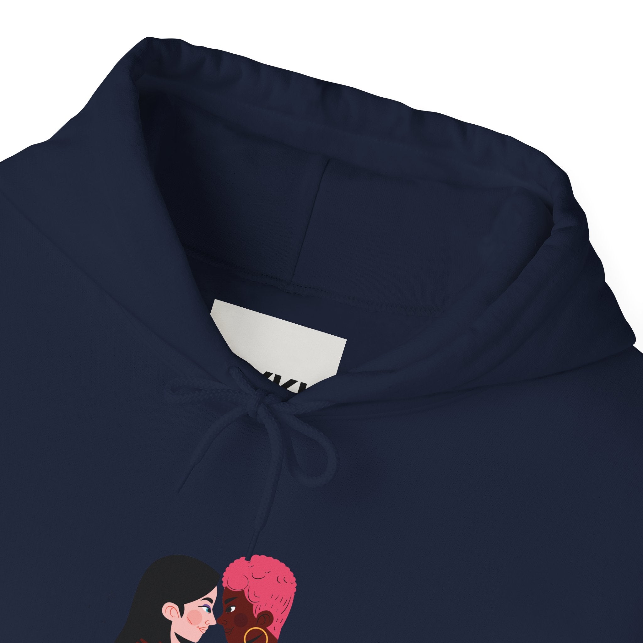 Pride Love Unisex Hoodie - Rainbow Couple Sweatshirt, LGBTQ+ Apparel, Cozy Gift for Pride Month, Inclusive Fashion, Comfortable Sweatshirt