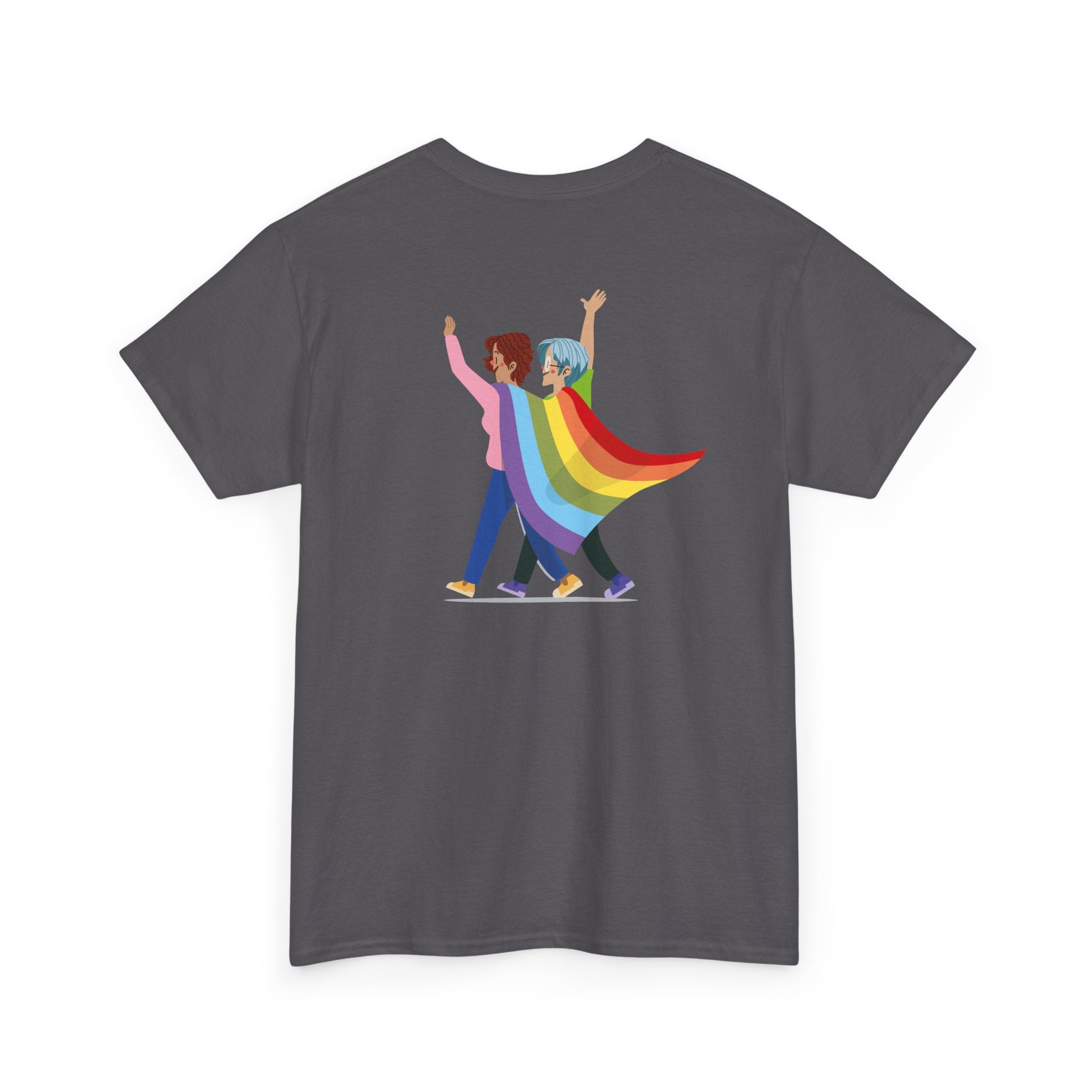 Pride Celebration Tee, Unisex Heavy Cotton Shirt, LGBTQ+ Activism Apparel, Gift for Pride Month, Rainbow Graphic T-Shirt