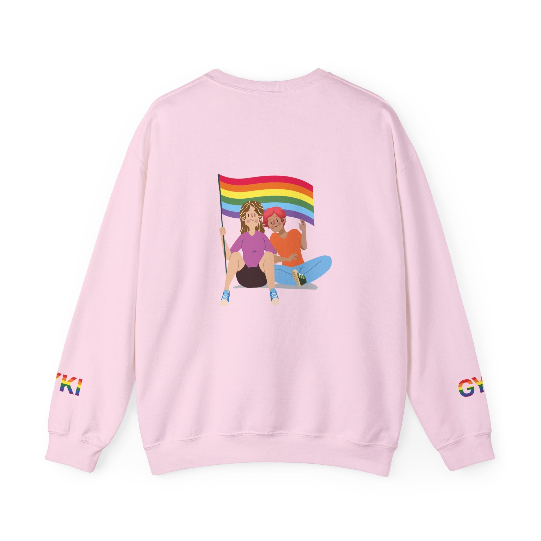 Pride Rainbow Crewneck Sweatshirt, LGBTQ+ Apparel, Unisex Sweatshirt, Celebration Outfit, Comfortable Fashion, Gift for Pride Month