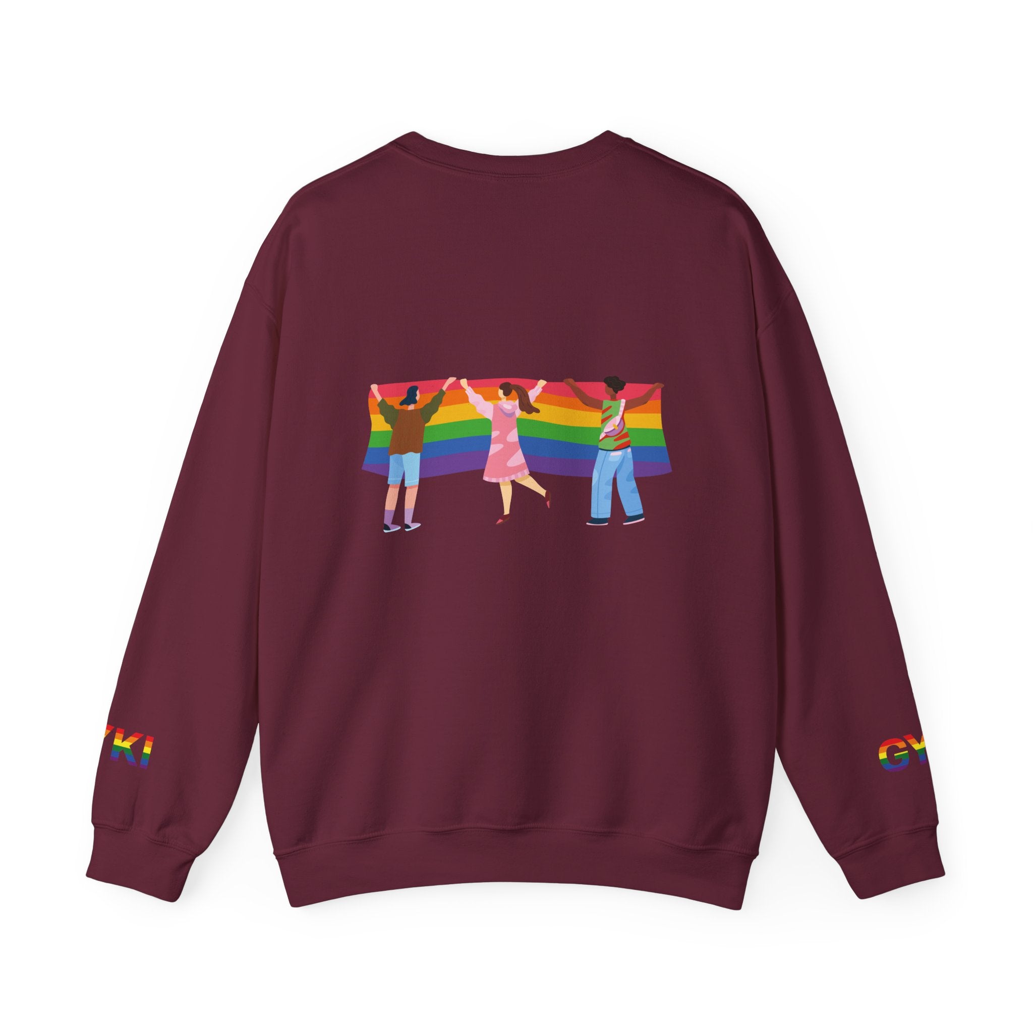 Pride Celebration Crewneck Sweatshirt, Unisex LGBT Sweatshirt, Rainbow Sweatshirt, LGBTQ+ Gift, Pride Apparel, Casual Chic Sweater