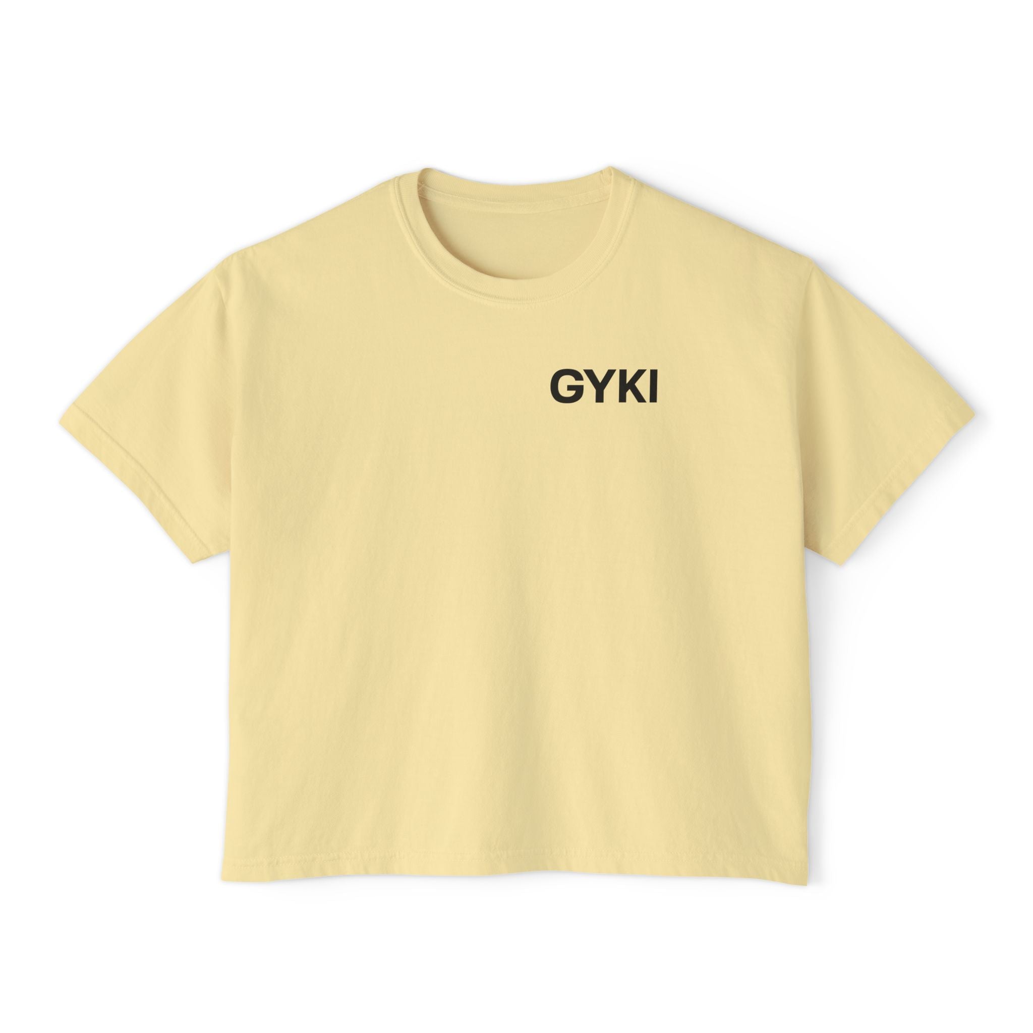 GYKI Women's Boxy Tee - Casual Chic Top, Perfect for Everyday Wear, Gift for Her, Comfortable Fashion, Summer Essentials