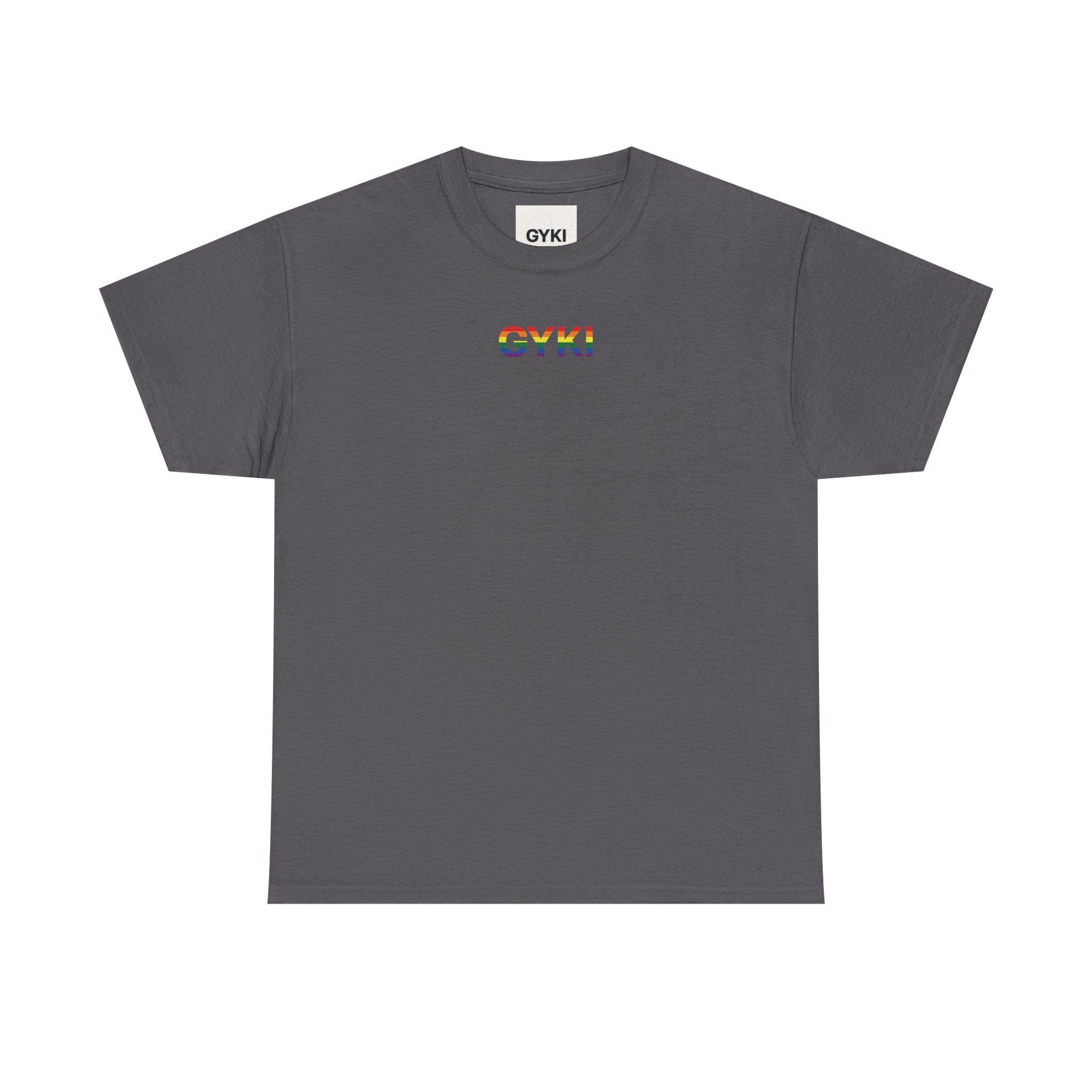 Pride Rainbow Graphic Tee, Unisex Heavy Cotton T-Shirt, LGBTQ+ Apparel, Summer Fashion, Inclusive Gift, Festival Wear, Comfortable Casual