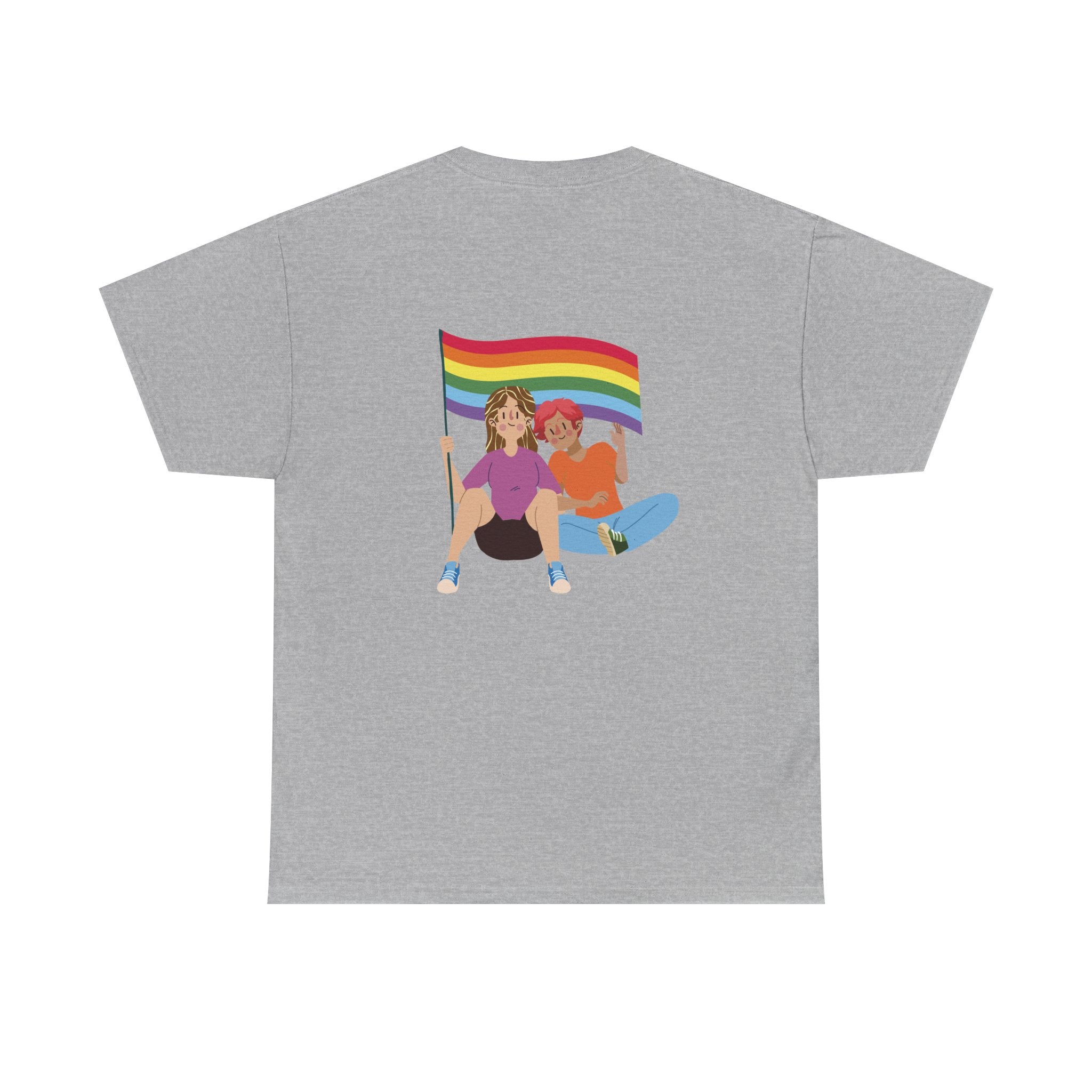 Pride Celebration Unisex Tee, LGBTQ+ T-Shirt, Rainbow Graphic Tee, Gift for Pride Month, Comfortable Cotton Top