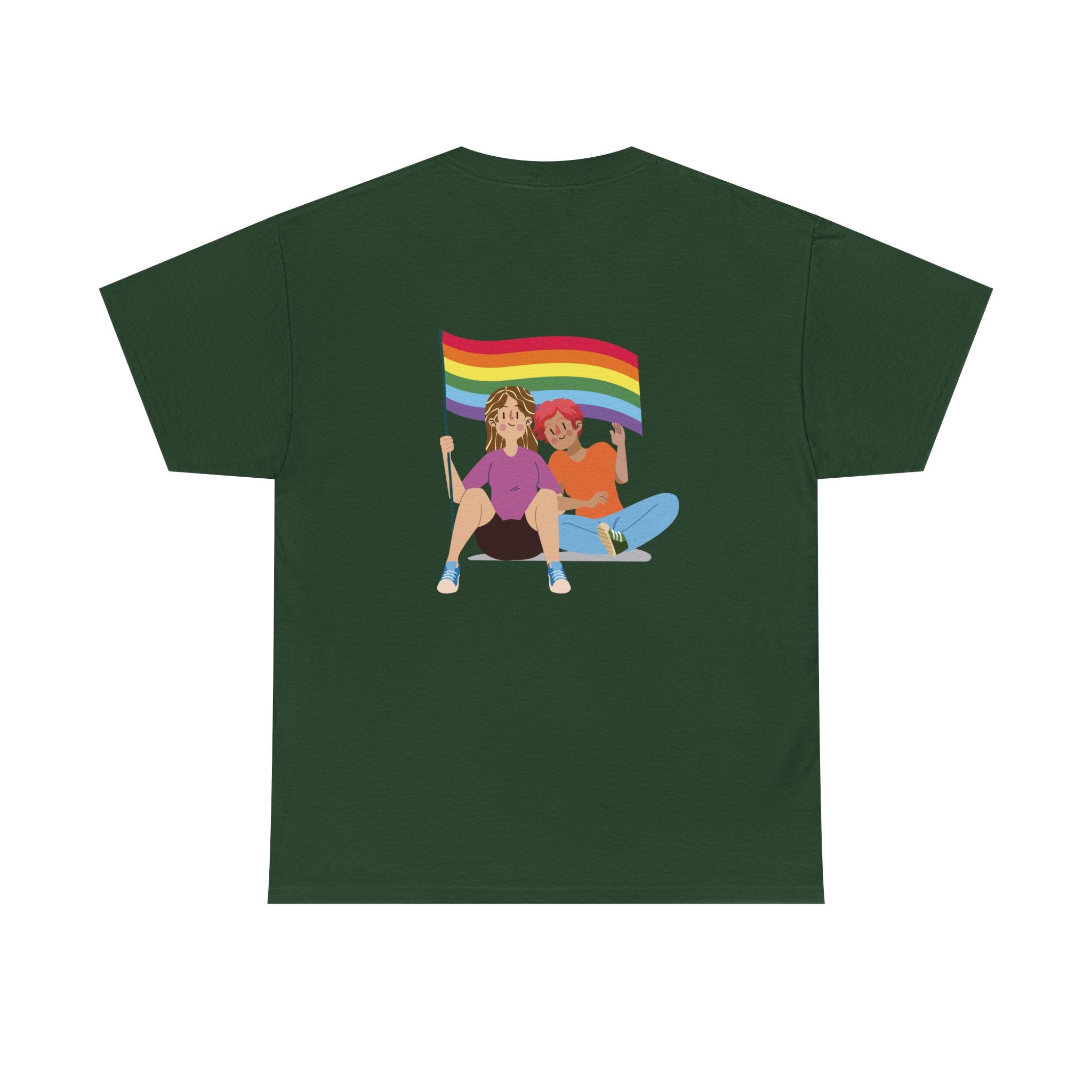 Pride Celebration Unisex Tee, LGBTQ+ T-Shirt, Rainbow Graphic Tee, Gift for Pride Month, Comfortable Cotton Top