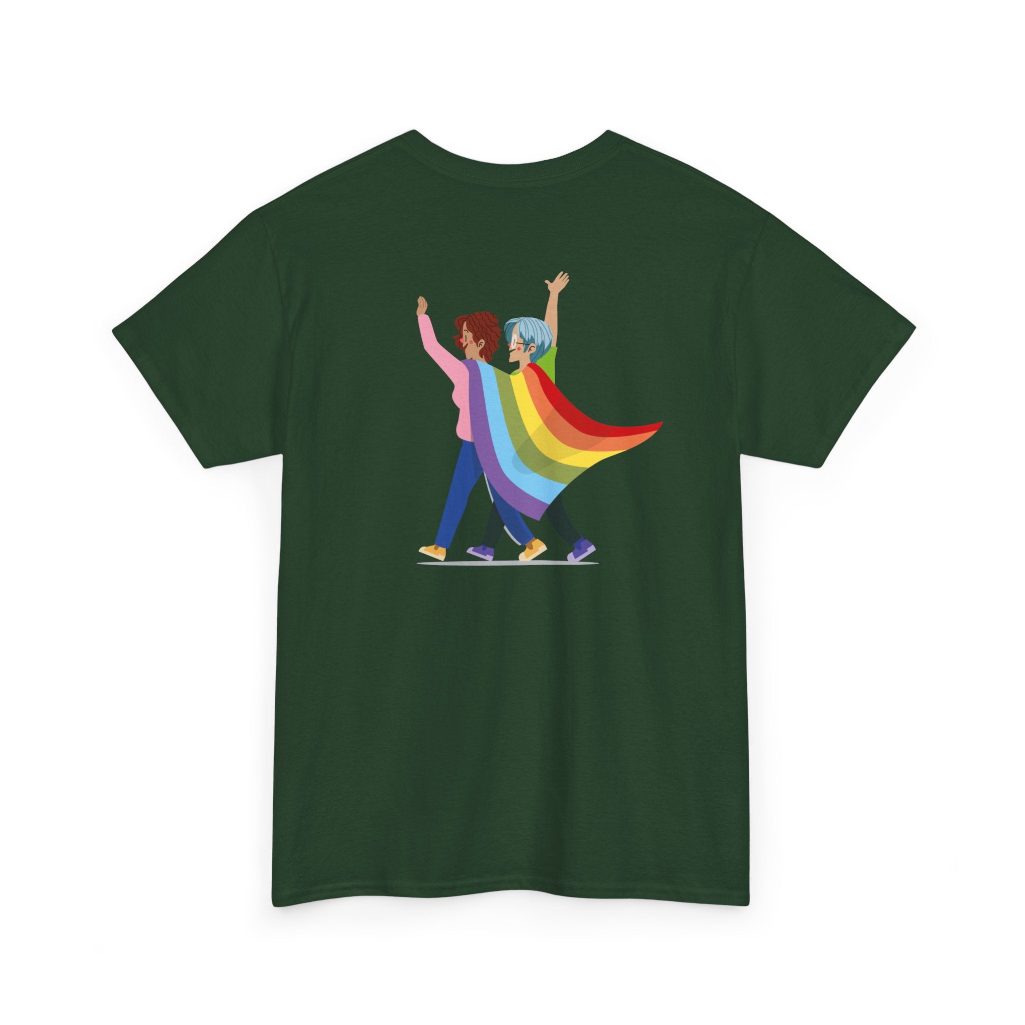 Pride Celebration Tee, Unisex Heavy Cotton Shirt, LGBTQ+ Activism Apparel, Gift for Pride Month, Rainbow Graphic T-Shirt