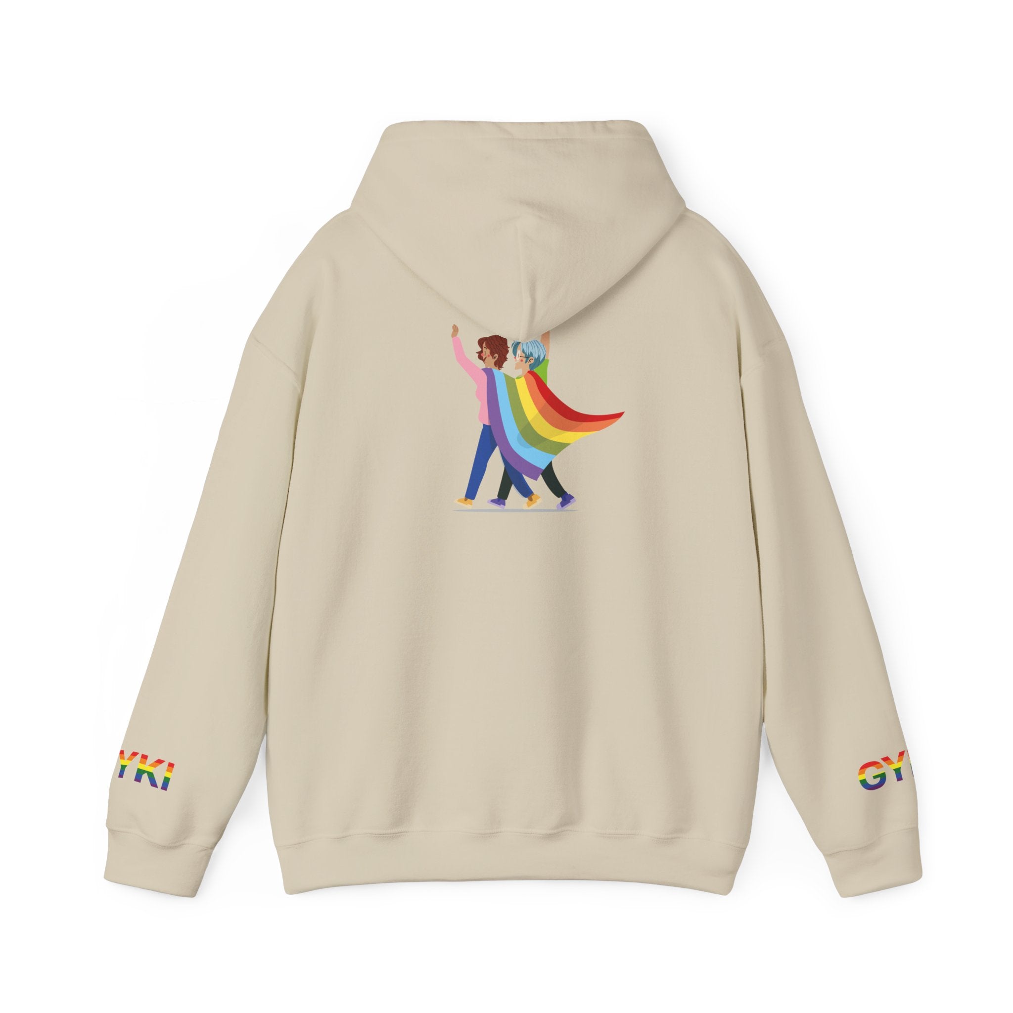 Pride Celebration Hoodie, Unisex Rainbow Sweatshirt, LGBTQ+ Gift, Cozy Hooded Pullover, Perfect for Pride Month and Everyday Wear