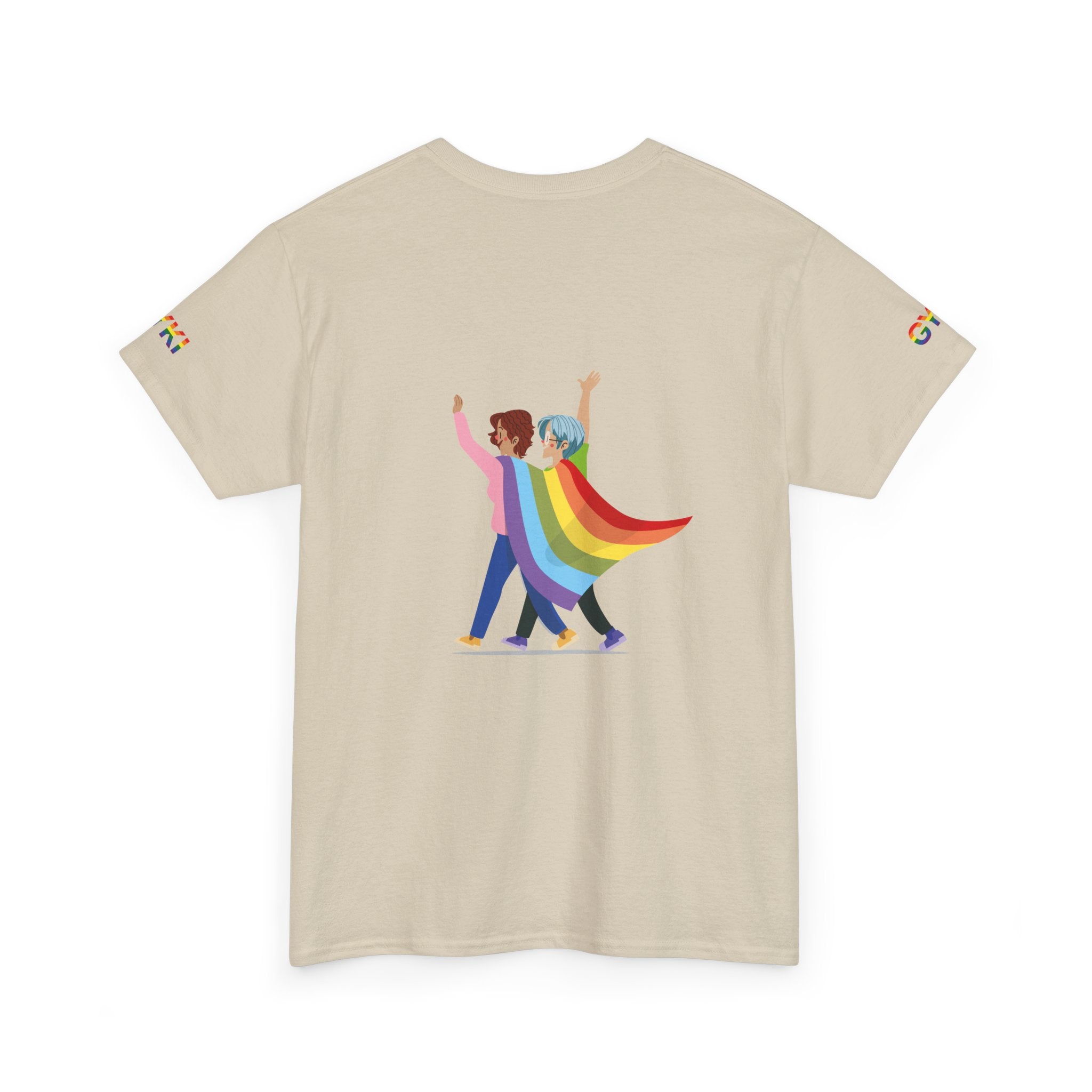 Pride Celebration Tee, Unisex Heavy Cotton Tee, LGBTQ+ Shirt, Rainbow Apparel, Gift for Pride Month, Soft Casual Wear
