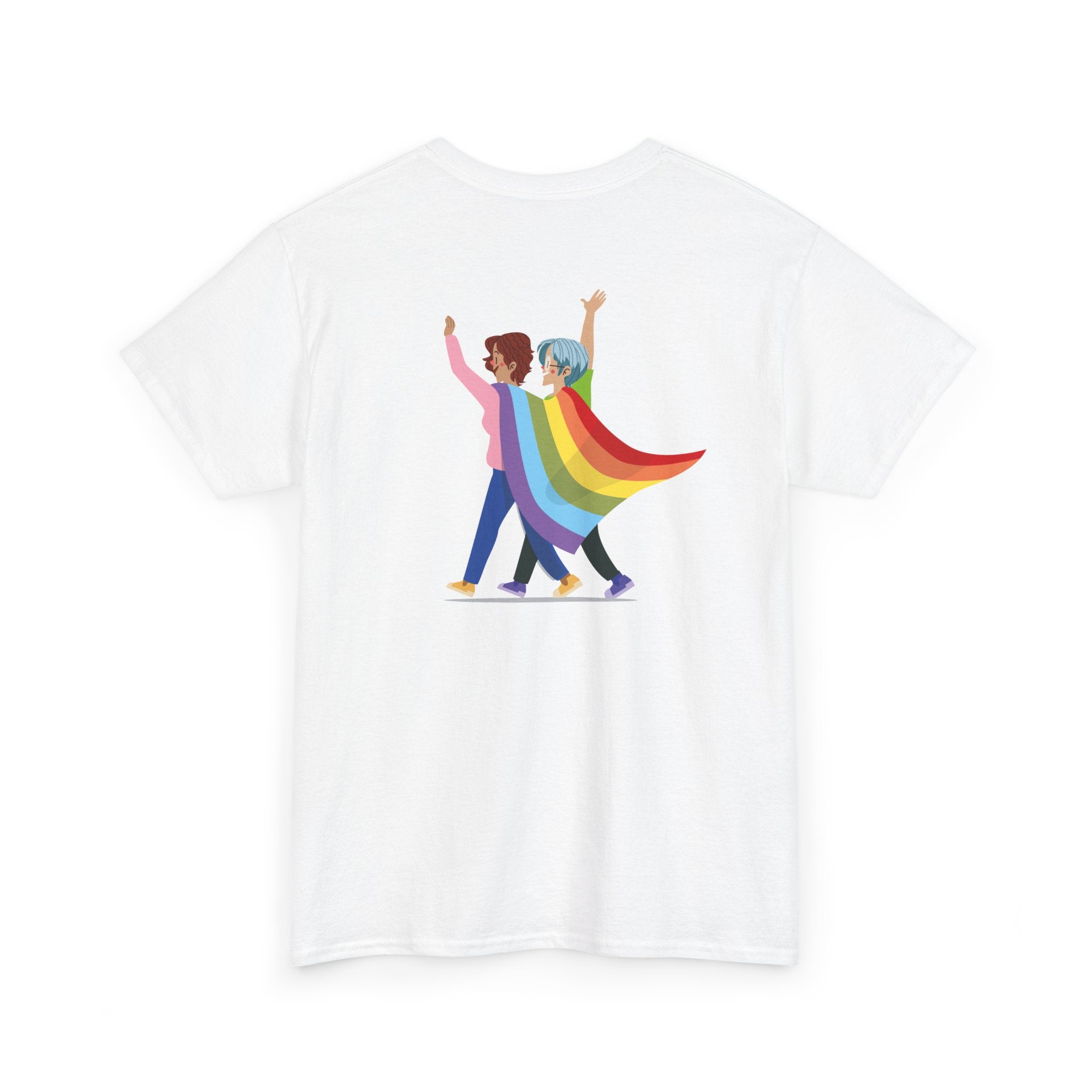 Pride Celebration Tee, Unisex Heavy Cotton Shirt, LGBTQ+ Activism Apparel, Gift for Pride Month, Rainbow Graphic T-Shirt