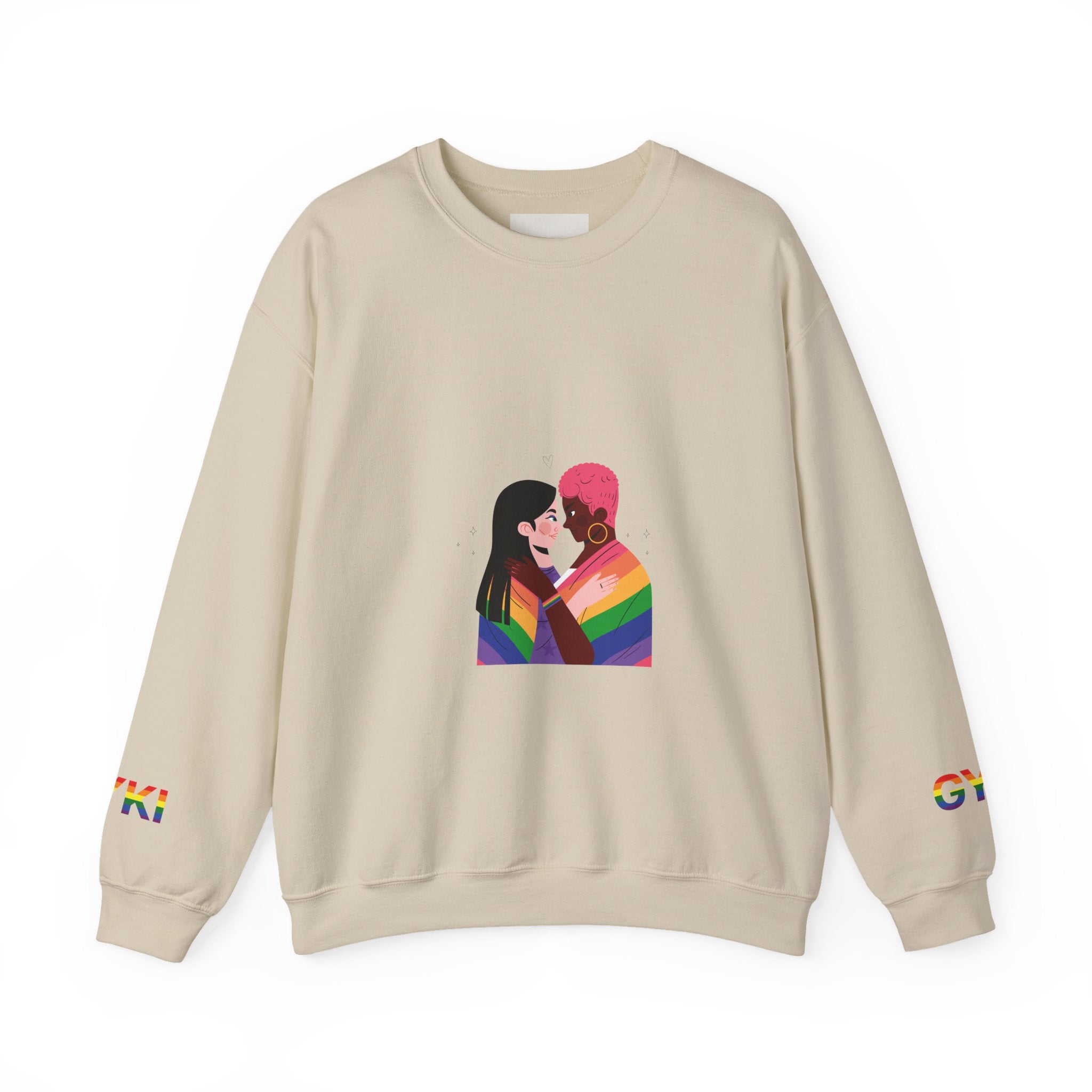 LGBTQ+ Love Unisex Crewneck Sweatshirt, Rainbow Sweatshirt, Pride Apparel, Gender Equality, Cozy LGBTQ Gift, Gender Expression Fashion