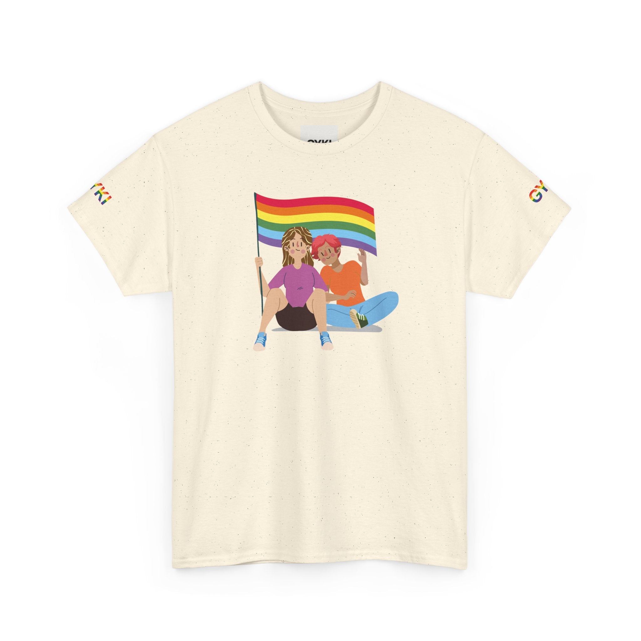 Pride Celebration Graphic Tee, LGBTQ+ Unisex Heavy Tee, Pride Month, Festival Outfit, Everyday Wear, Gift for Allies