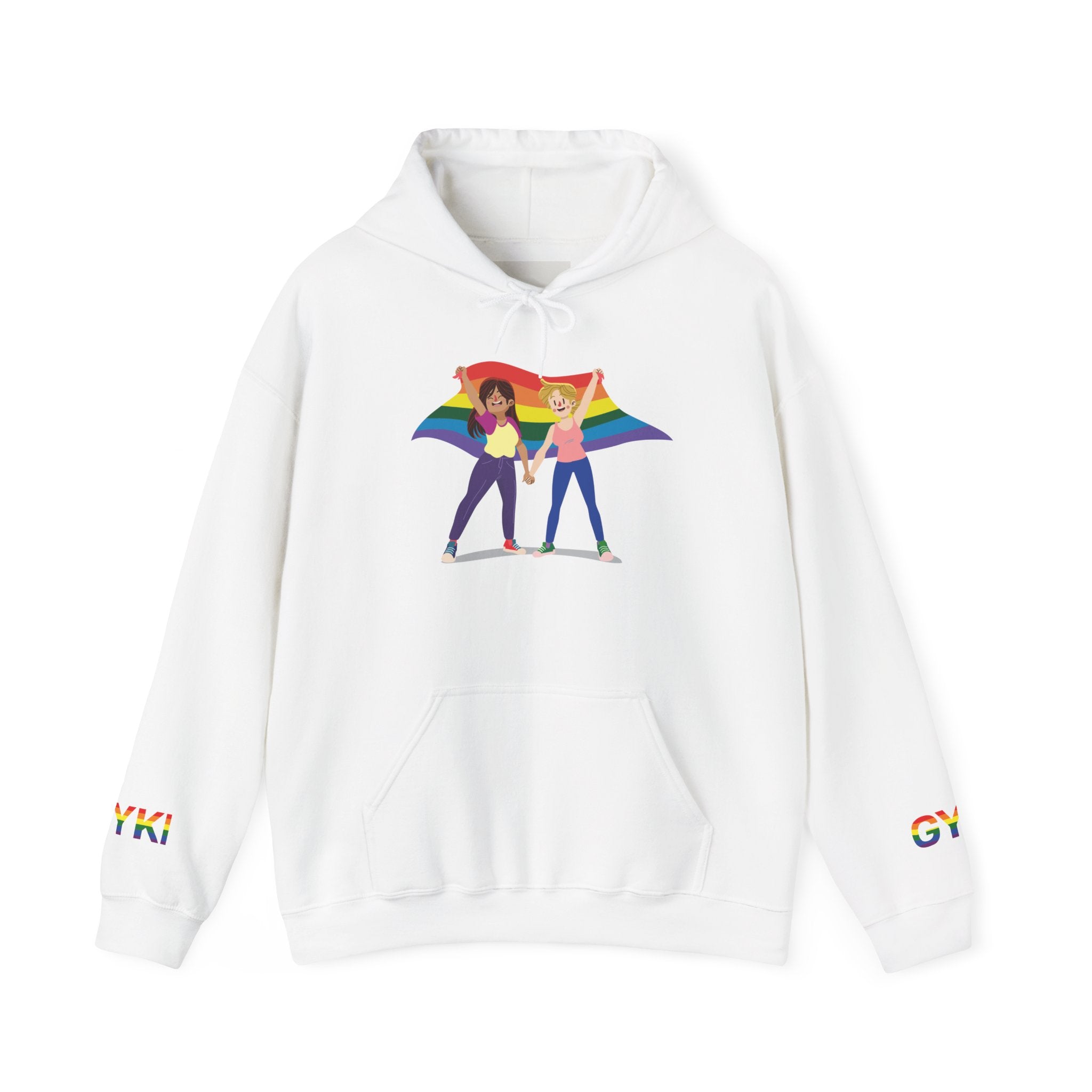 Pride Hooded Sweatshirt, LGBTQ+ Pullover, Unisex Casual Wear, Fun Gift for Pride Month, Inclusive Clothing, Rainbow Apparel