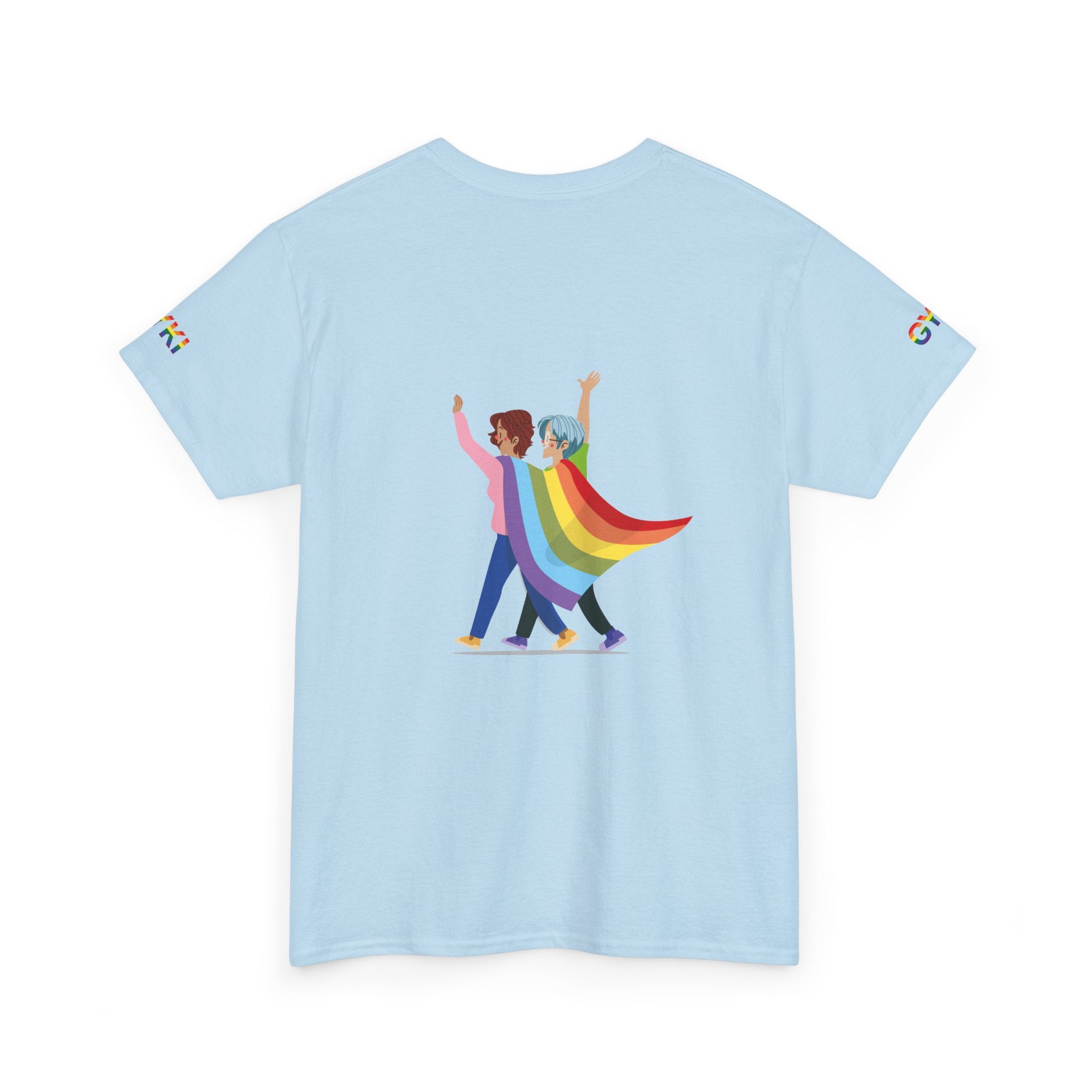 Pride Celebration Tee, Unisex Heavy Cotton Tee, LGBTQ+ Shirt, Rainbow Apparel, Gift for Pride Month, Soft Casual Wear