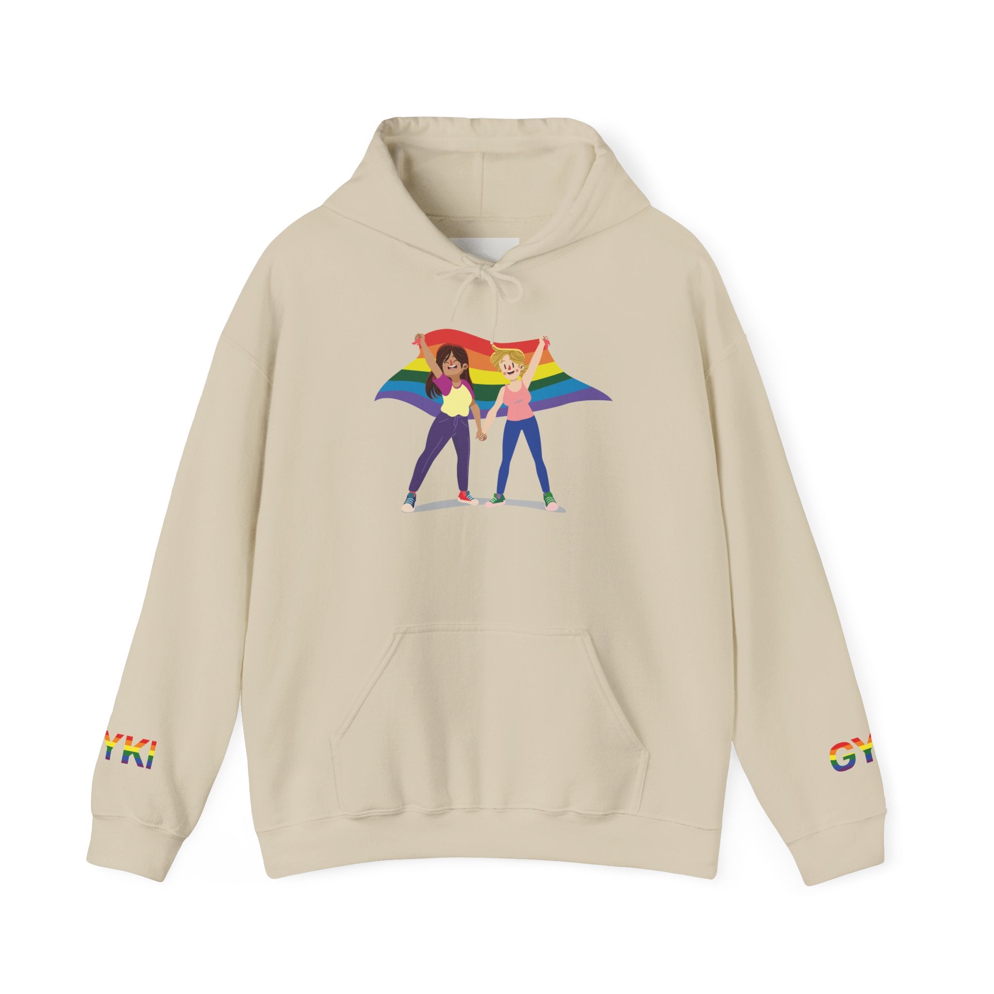 Pride Hooded Sweatshirt, LGBTQ+ Pullover, Unisex Casual Wear, Fun Gift for Pride Month, Inclusive Clothing, Rainbow Apparel