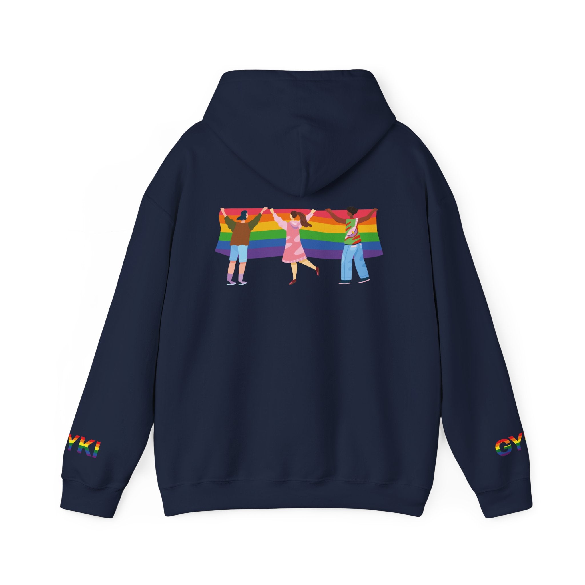 Pride Celebration Unisex Hoodie, Rainbow Sweatshirt, LGBTQ+ Apparel, Comfortable Streetwear, Gifts for LGBTQ+ Pride Events