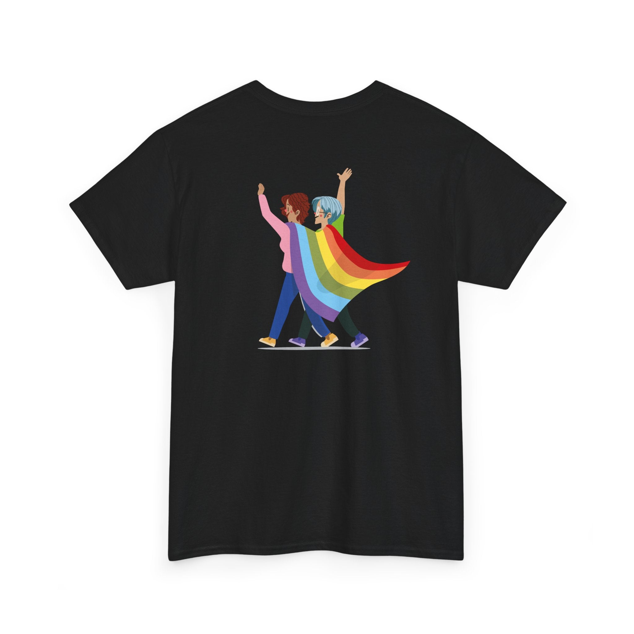 Pride Celebration Tee, Unisex Heavy Cotton Shirt, LGBTQ+ Activism Apparel, Gift for Pride Month, Rainbow Graphic T-Shirt