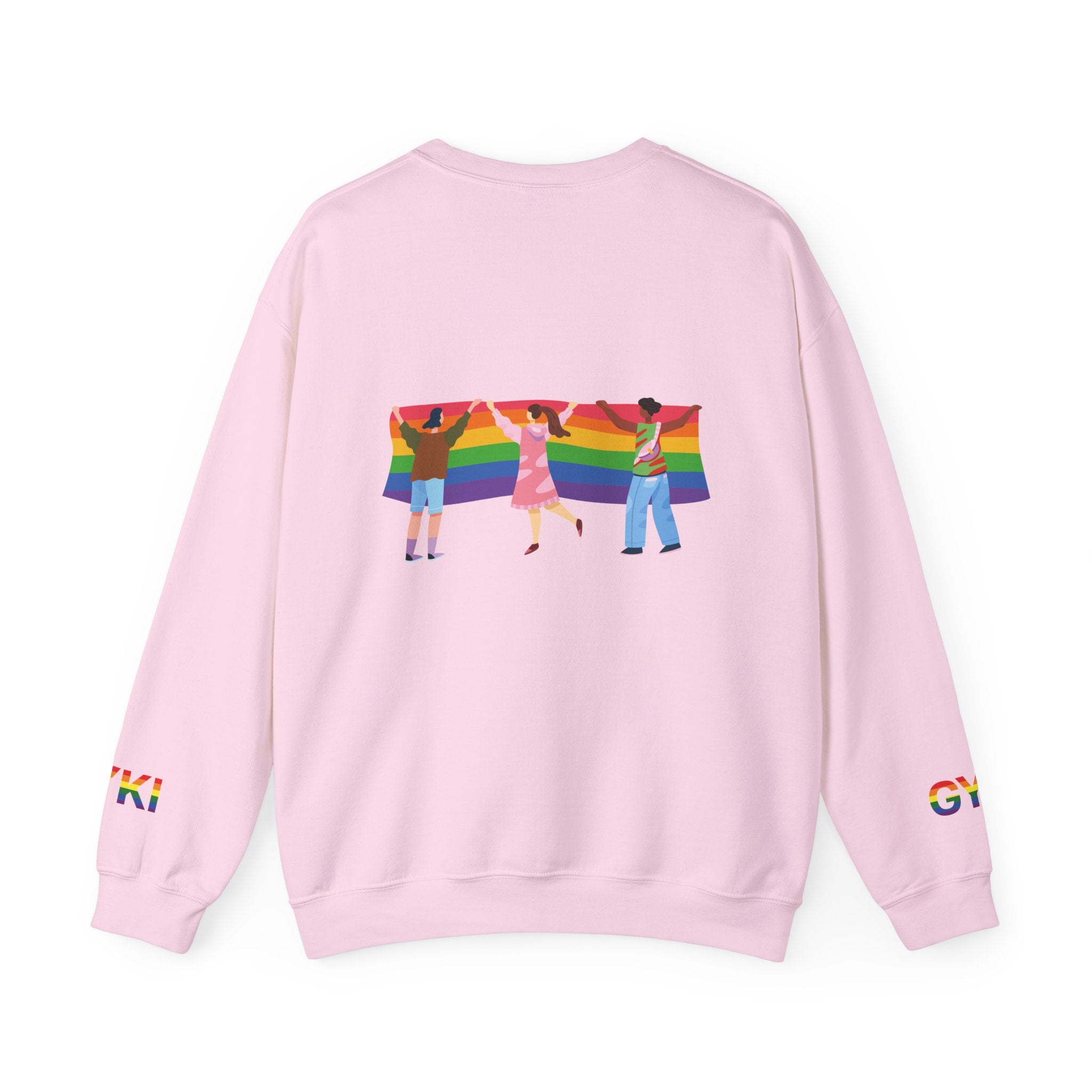 Pride Celebration Crewneck Sweatshirt, Unisex LGBT Sweatshirt, Rainbow Sweatshirt, LGBTQ+ Gift, Pride Apparel, Casual Chic Sweater