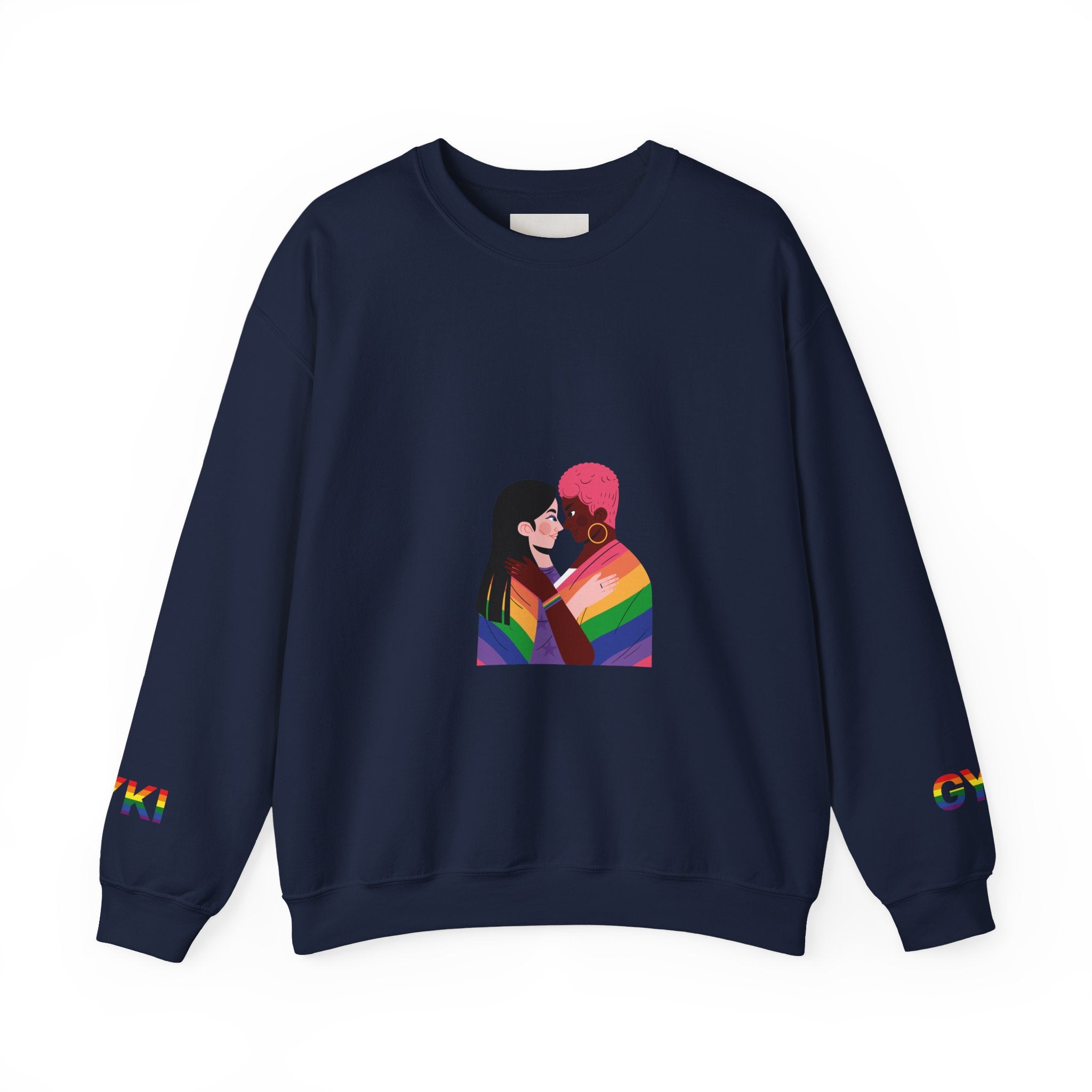 LGBTQ+ Love Unisex Crewneck Sweatshirt, Rainbow Sweatshirt, Pride Apparel, Gender Equality, Cozy LGBTQ Gift, Gender Expression Fashion