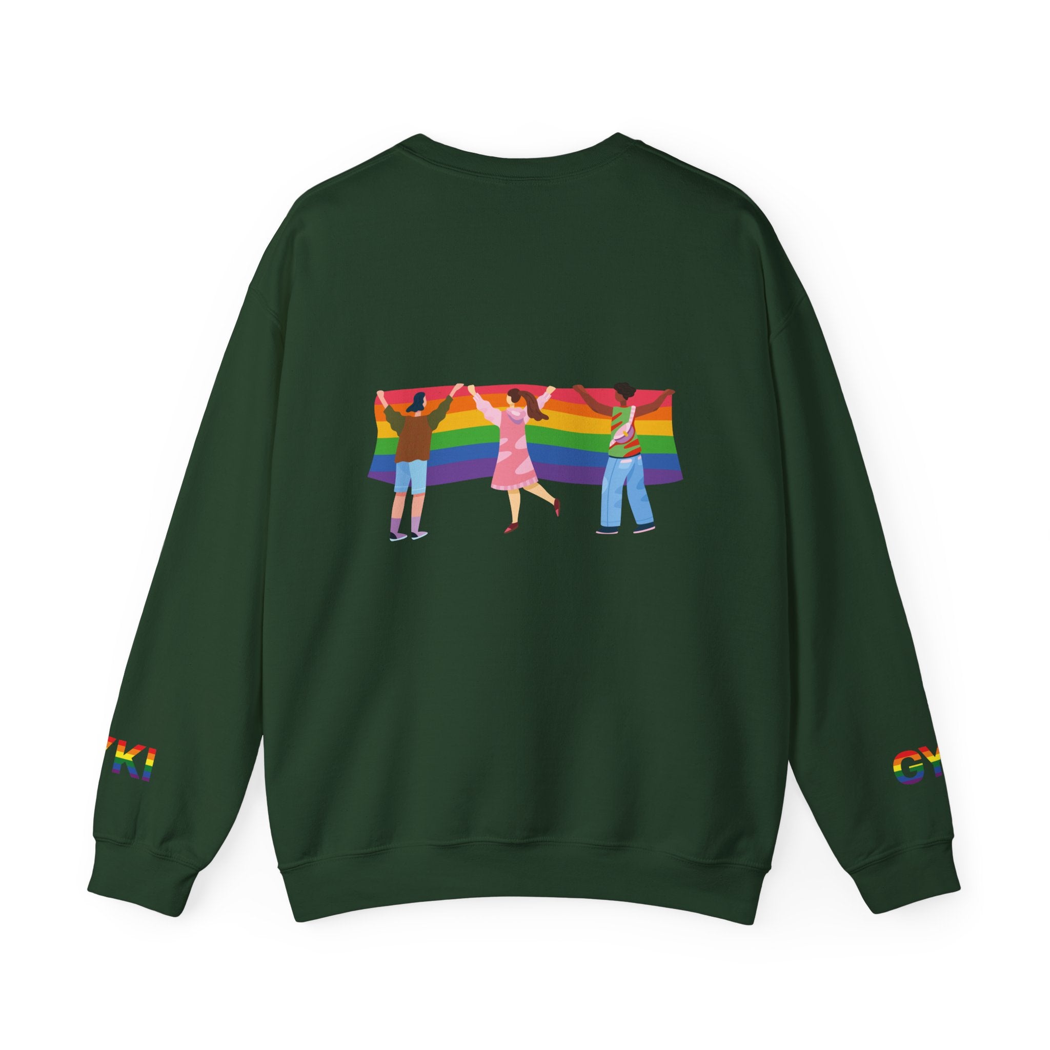 Pride Celebration Crewneck Sweatshirt, Unisex LGBT Sweatshirt, Rainbow Sweatshirt, LGBTQ+ Gift, Pride Apparel, Casual Chic Sweater