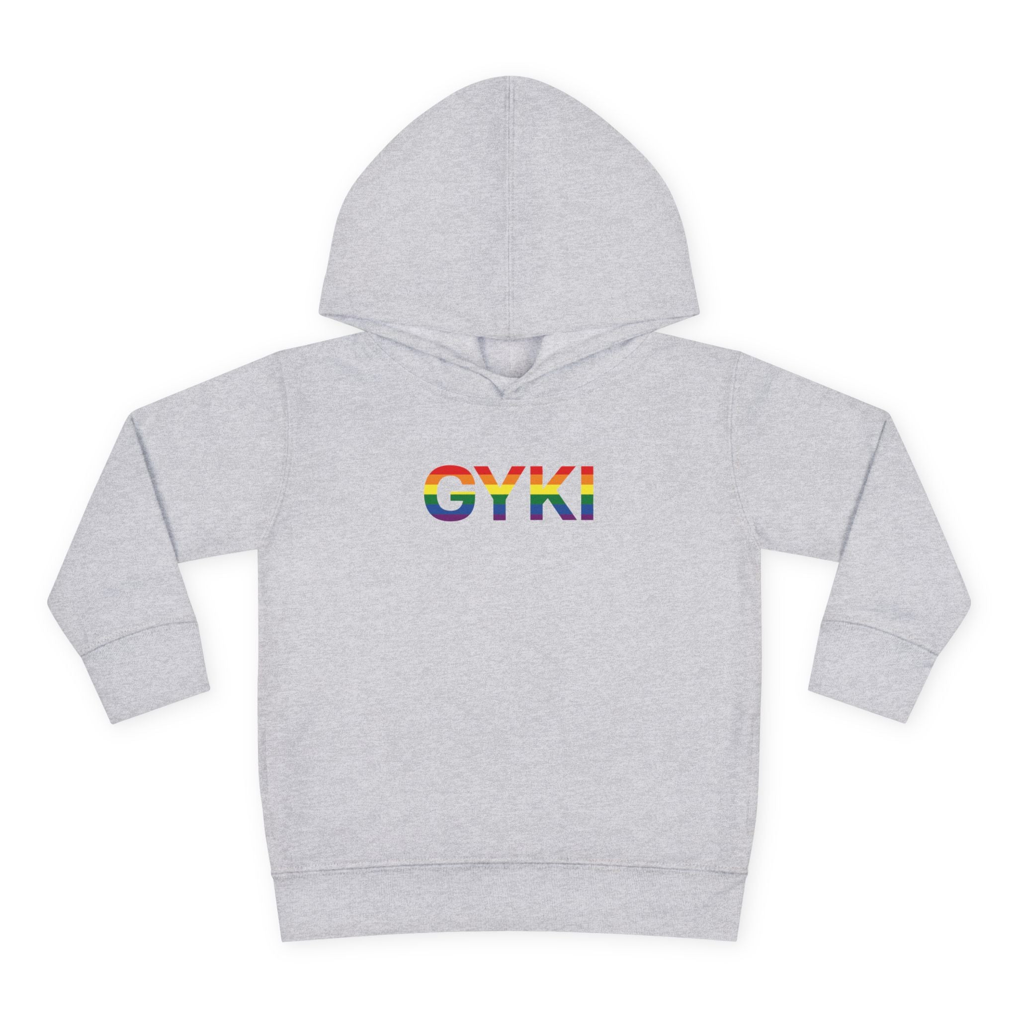 Rainbow Pride Toddler Fleece Hoodie - Cute Cozy Apparel for Kids, LGBTQ+ Support, Gift for Birthdays, Celebrations, and Playdates