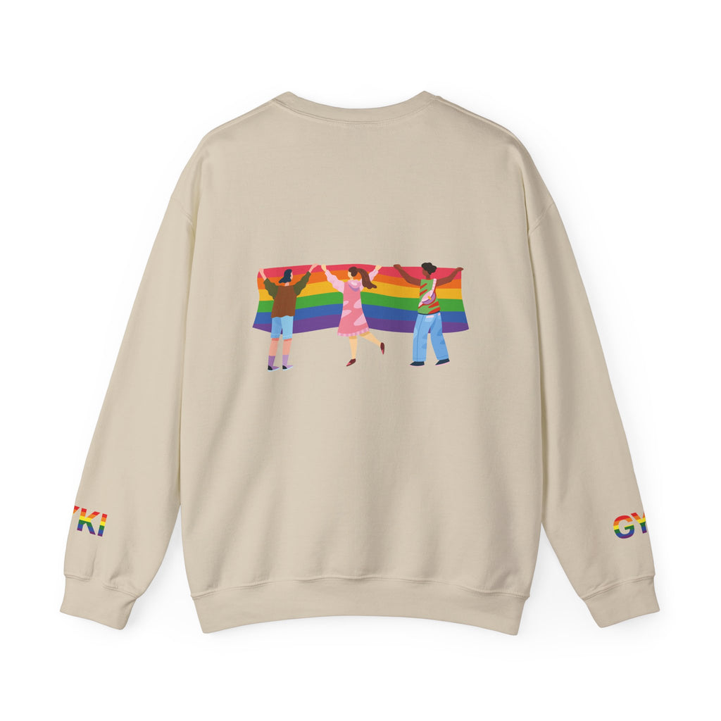 Pride Celebration Crewneck Sweatshirt, Unisex LGBT Sweatshirt, Rainbow Sweatshirt, LGBTQ+ Gift, Pride Apparel, Casual Chic Sweater