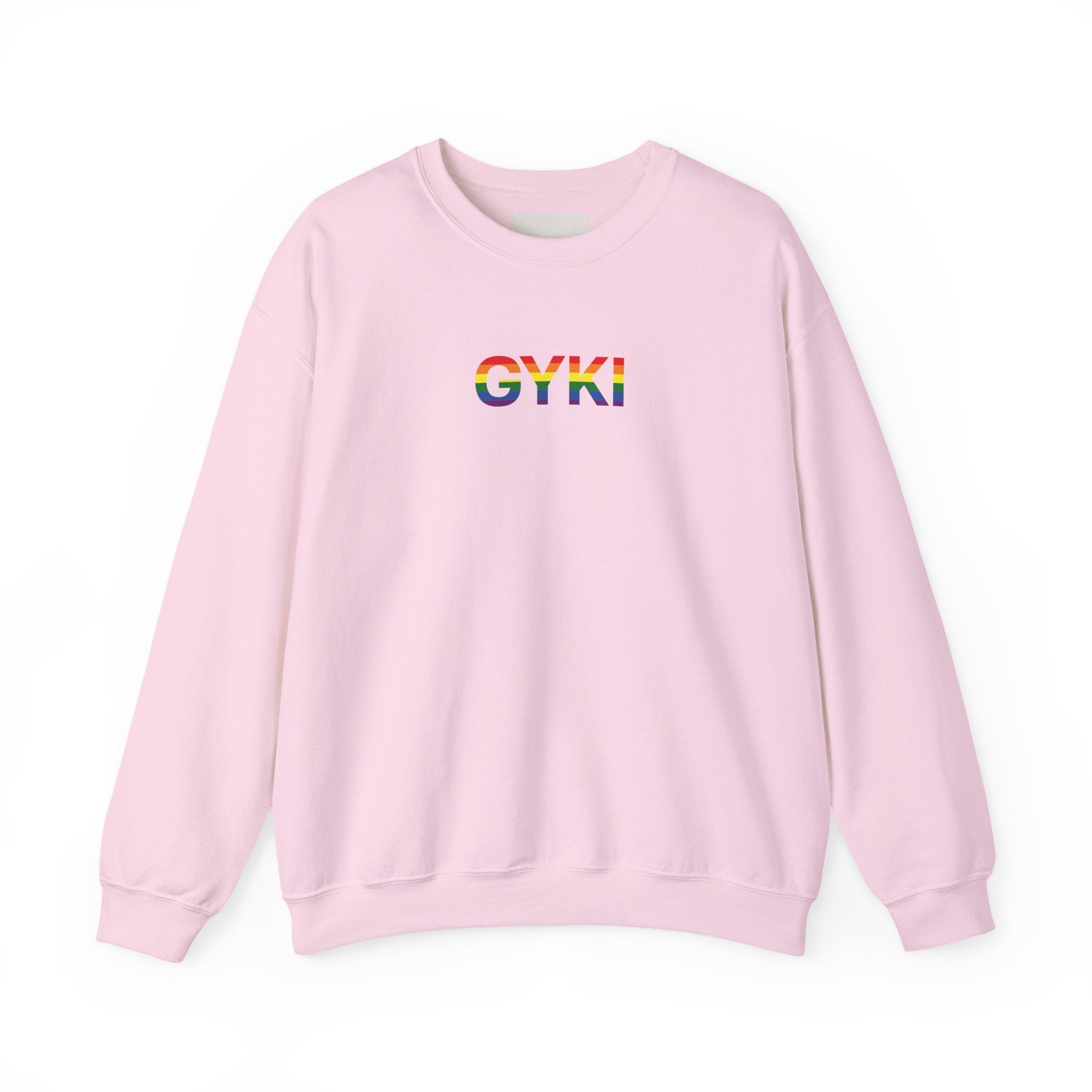 Rainbow Typography Crewneck Sweatshirt | Unisex Gift for Pride, Cozy Casual Wear, Fall Wardrobe Essential