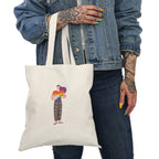 Colorful Natural Tote Bag | Eco-Friendly Shopping Bag, Reusable Grocery Tote, Gift for Her, Beach Bag, Everyday Carry