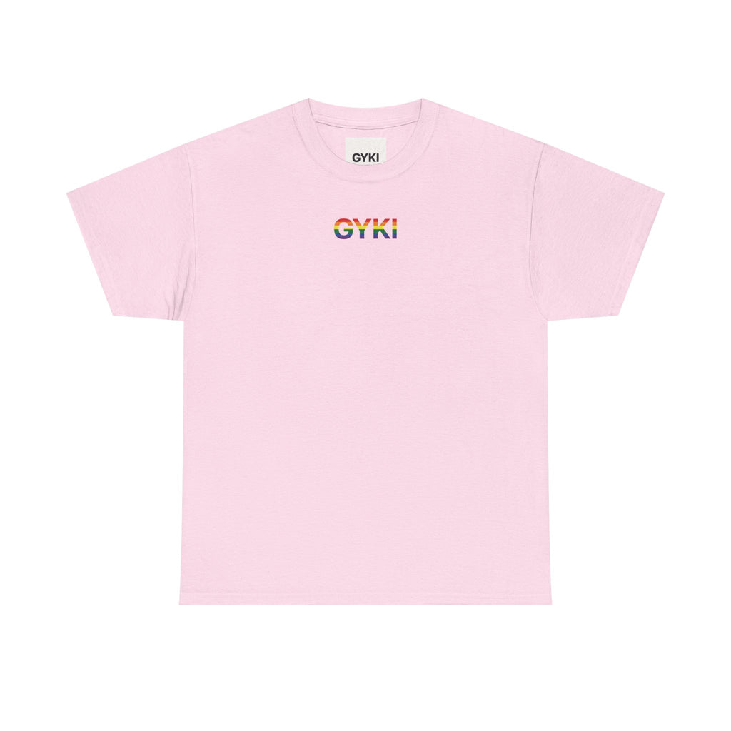 Pride Rainbow Graphic Tee, Unisex Heavy Cotton T-Shirt, LGBTQ+ Apparel, Summer Fashion, Inclusive Gift, Festival Wear, Comfortable Casual