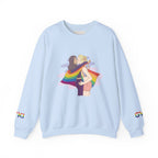 Pride Love Crewneck Sweatshirt | Unisex LGBTQ+ Pullover, LGBTQ Pride Apparel, Rainbow Sweatshirt, Couple Sweatshirt, Everyday Comfort