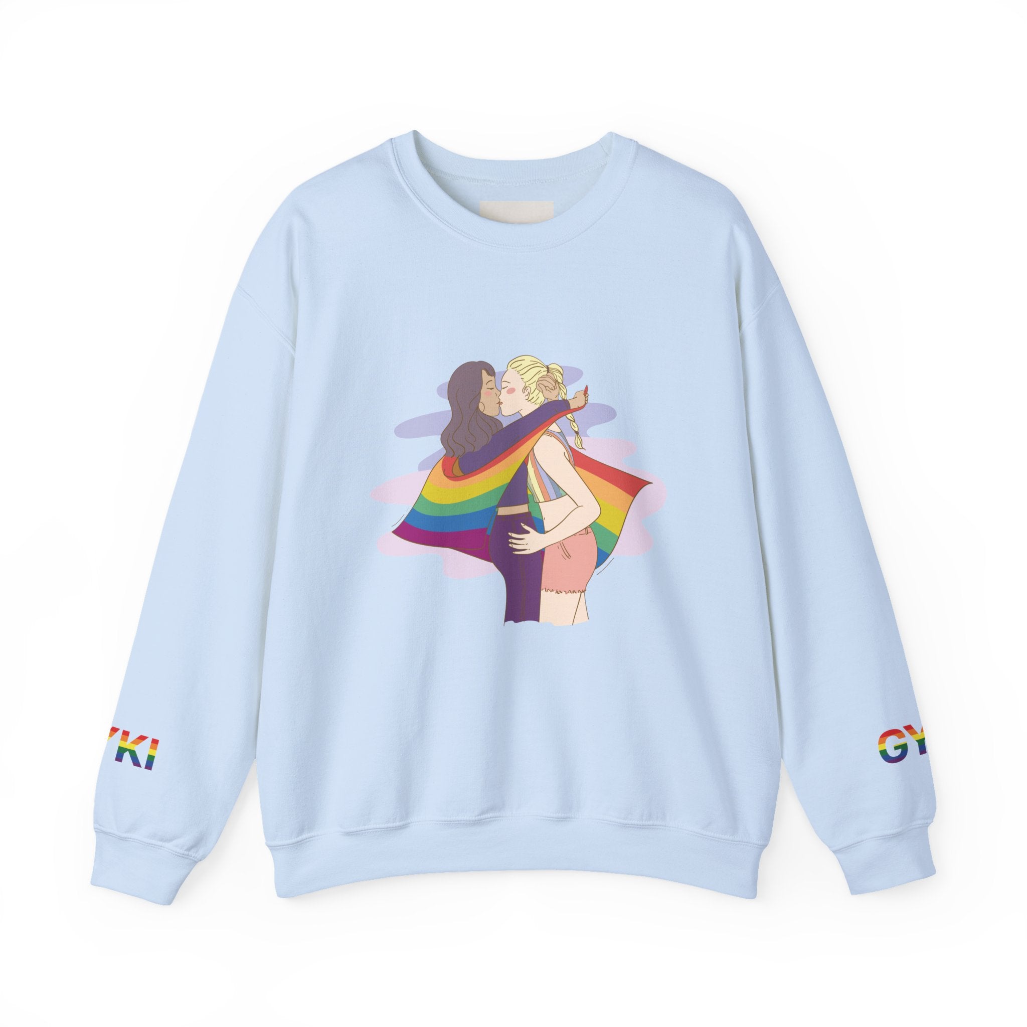 Pride Love Crewneck Sweatshirt | Unisex LGBTQ+ Pullover, LGBTQ Pride Apparel, Rainbow Sweatshirt, Couple Sweatshirt, Everyday Comfort