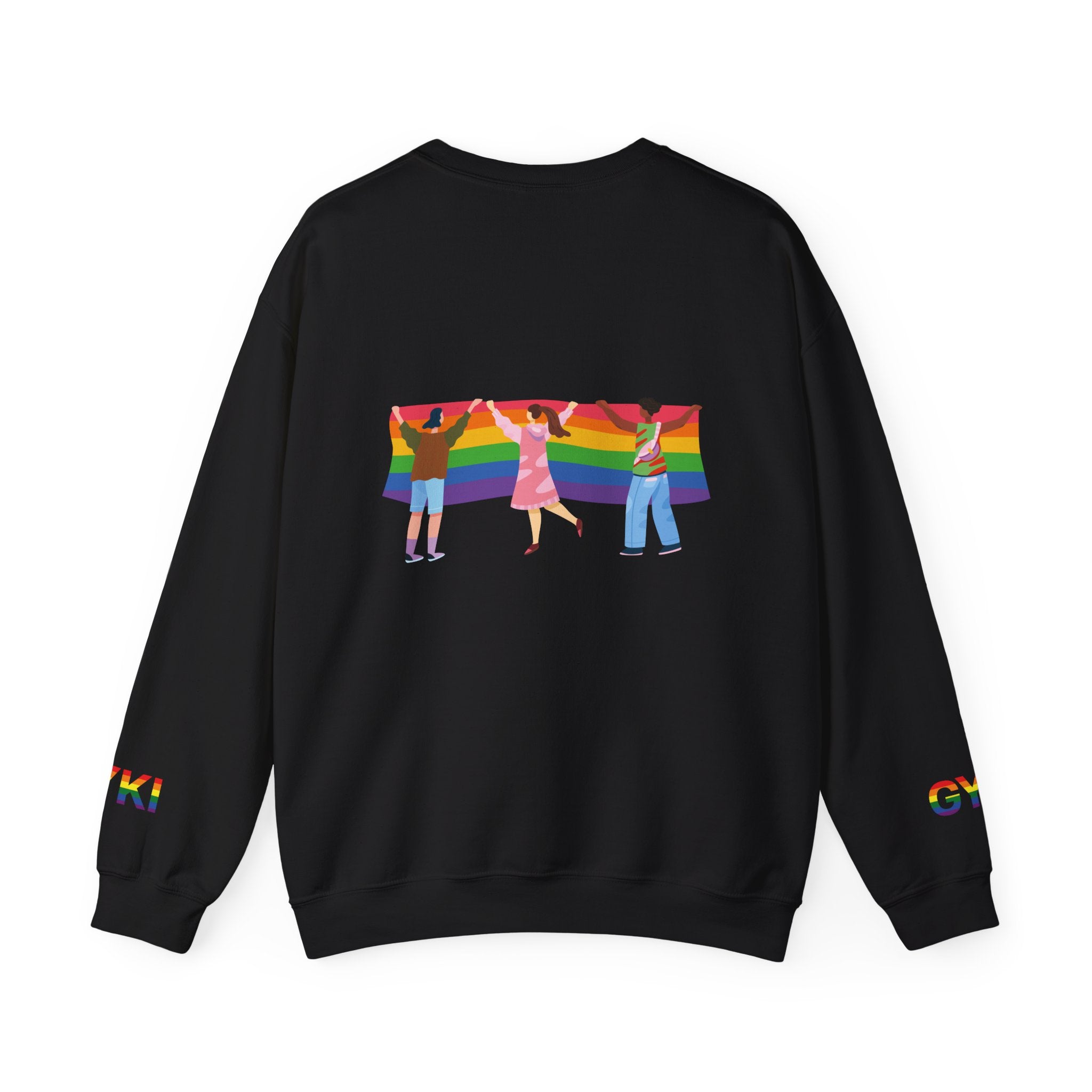 Pride Celebration Crewneck Sweatshirt, Unisex LGBT Sweatshirt, Rainbow Sweatshirt, LGBTQ+ Gift, Pride Apparel, Casual Chic Sweater