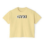 Stylish Women's Boxy Tee with GYKI Design - Trendy Fashion Statement, Casual Wear, Unique Gift