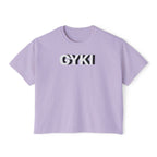 Stylish Women's Boxy Tee with GYKI Design - Trendy Fashion Statement, Casual Wear, Unique Gift