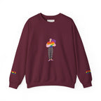 Pride-Themed Unisex Crewneck Sweatshirt, LGBTQ+ Gift, Rainbow Art Sweatshirt, Comfortable Casual Wear, Perfect for Pride Month